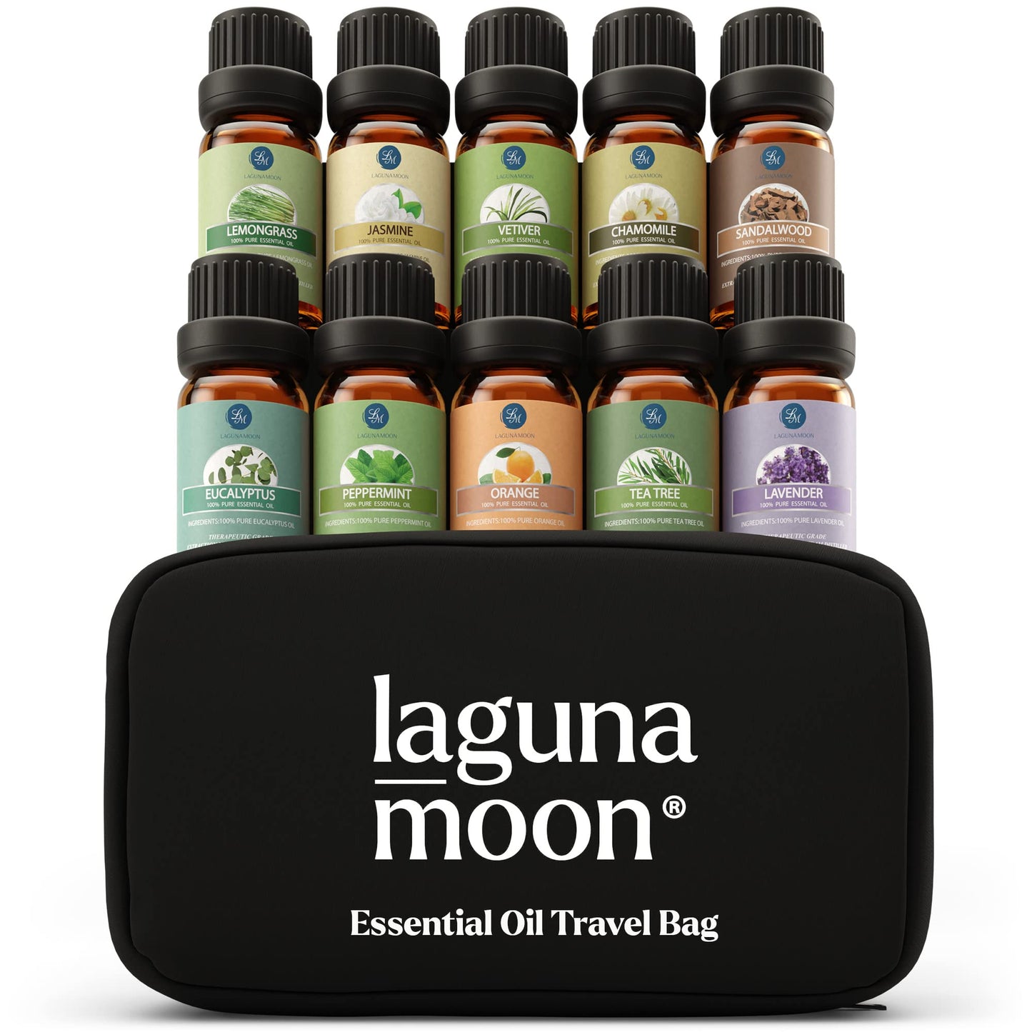 Lagunamoon Lavender Essential Oil - Pure Essential Oils for Diffusers, Humidifiers, Aromatherapy, Cars, Yoga, Home Essentials - Relaxing Fragrance Scents for Fresheners and Candle Making (150ml)