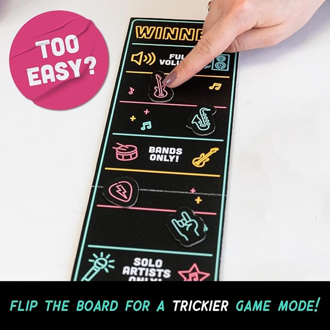 Lucky Egg Official Grab The Mic – Family Karaoke Board Game w/Foam Mic, 8+ Ages, 2-10 Players - Games for Bad Singers w/ 250 Lyrics (125 Cards) for Hilarious Game Nights & Birthday Party, Kids Gift Nirvana Guru