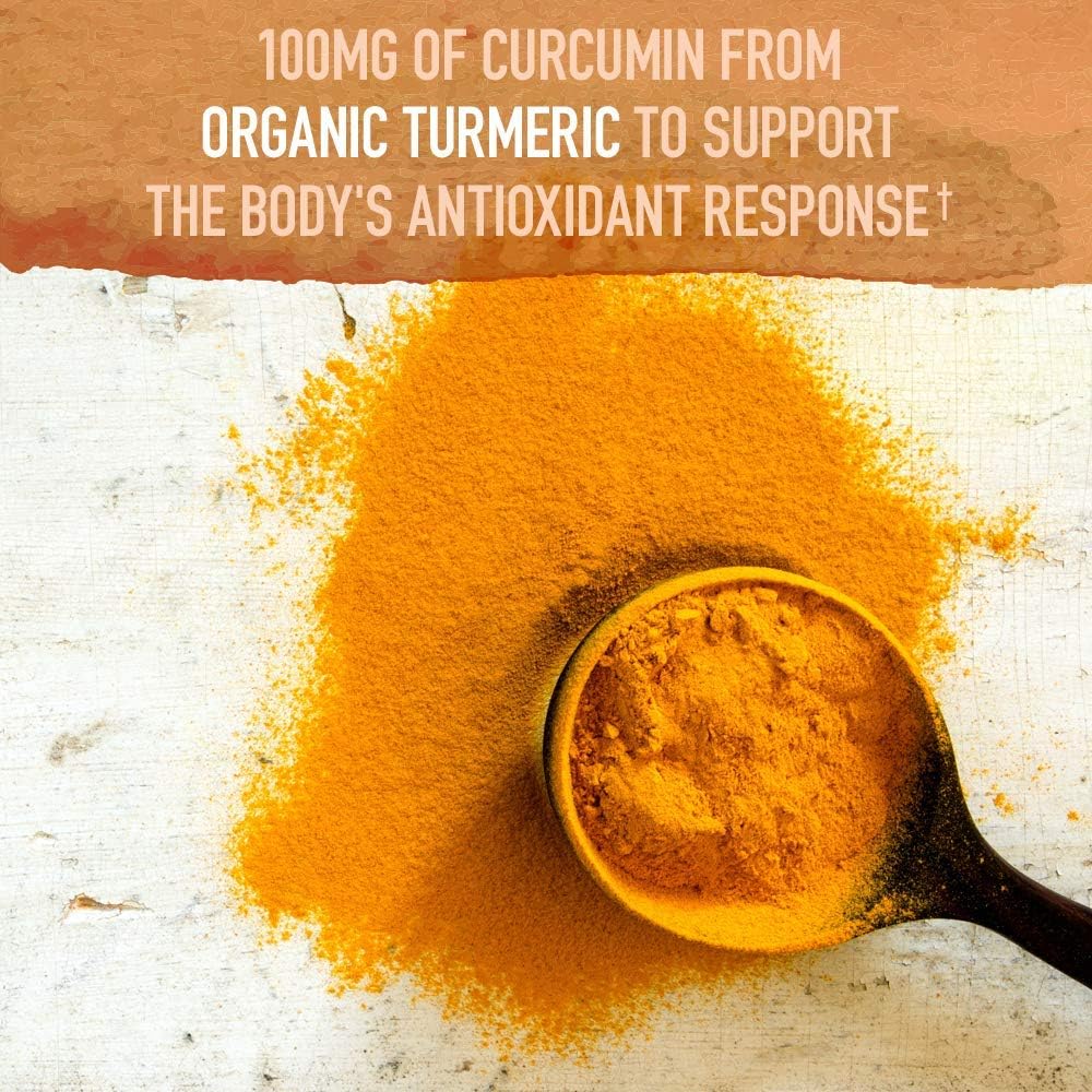 Garden of Life Organics Extra Strength Turmeric Inflammatory Response 120 Tablets-100Mg Curcumin (95% Curcuminoids) Black Pepper, Probiotics, Organic Non-GMO Vegan Gluten Free Herbal Supplement - Nirvana Guru