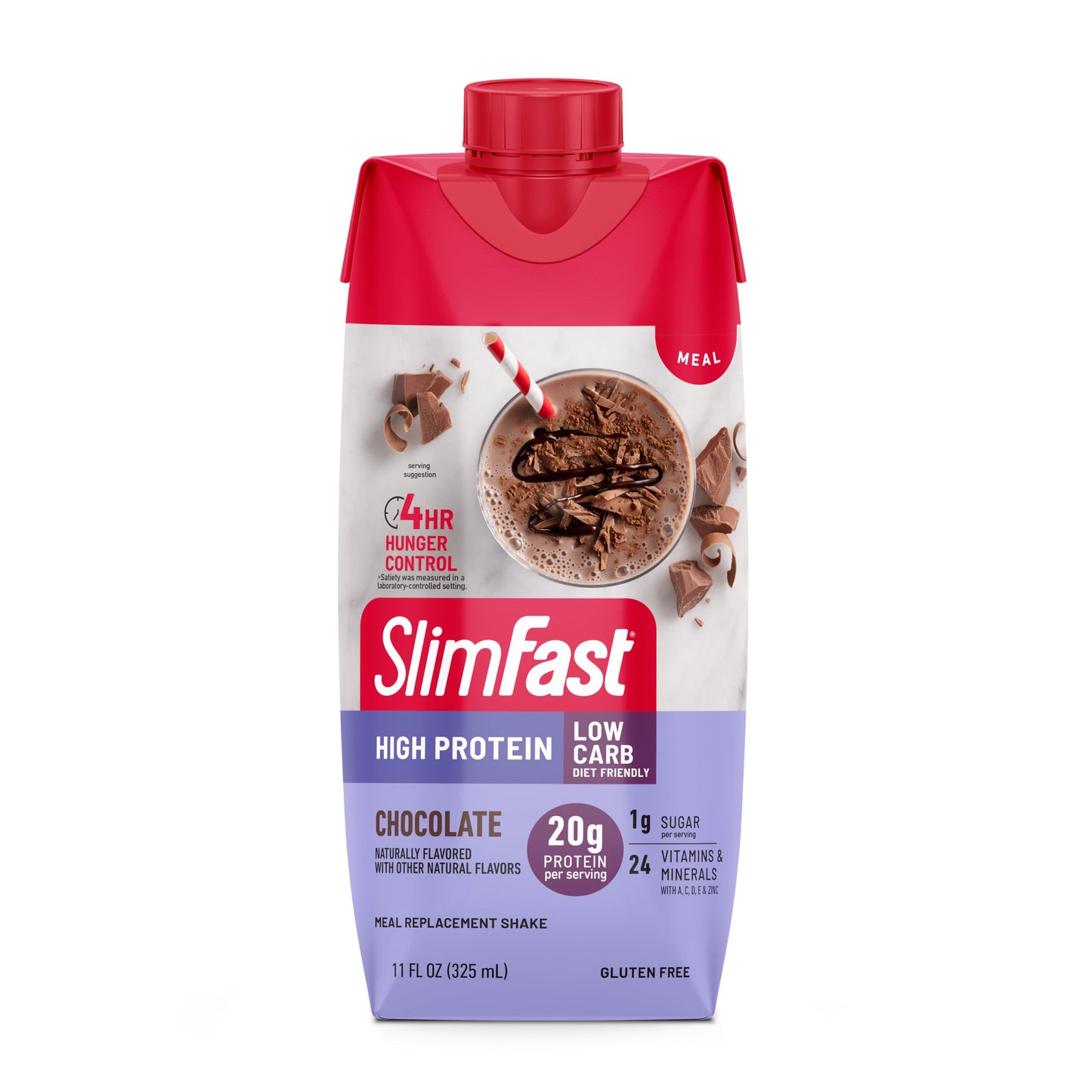 SlimFast Protein Shake with Caffeine, Caramel Macchiato- 20g Protein, Meal Replacement Shakes, High Protein with Low Carb and Low Sugar, 24 Vitamins and Minerals, 12 Count (Pack of 1)