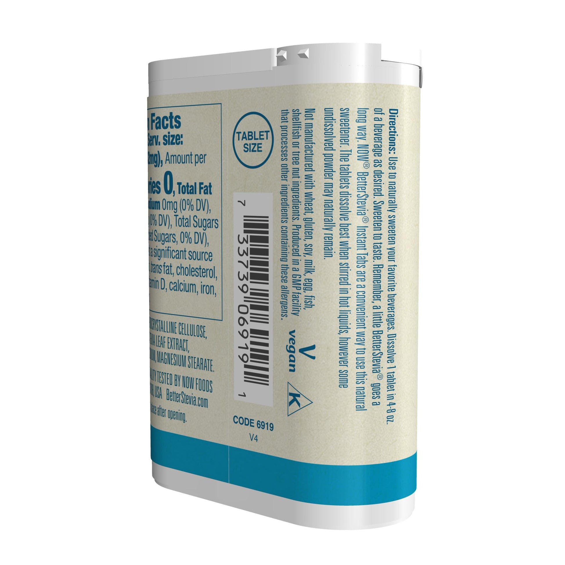 NOW Foods, Better Stevia Instant Tabs, Zero-Calorie Sweetener, Certified Non-GMO, Gluten-Free, 175 Tablets - Nirvana Guru