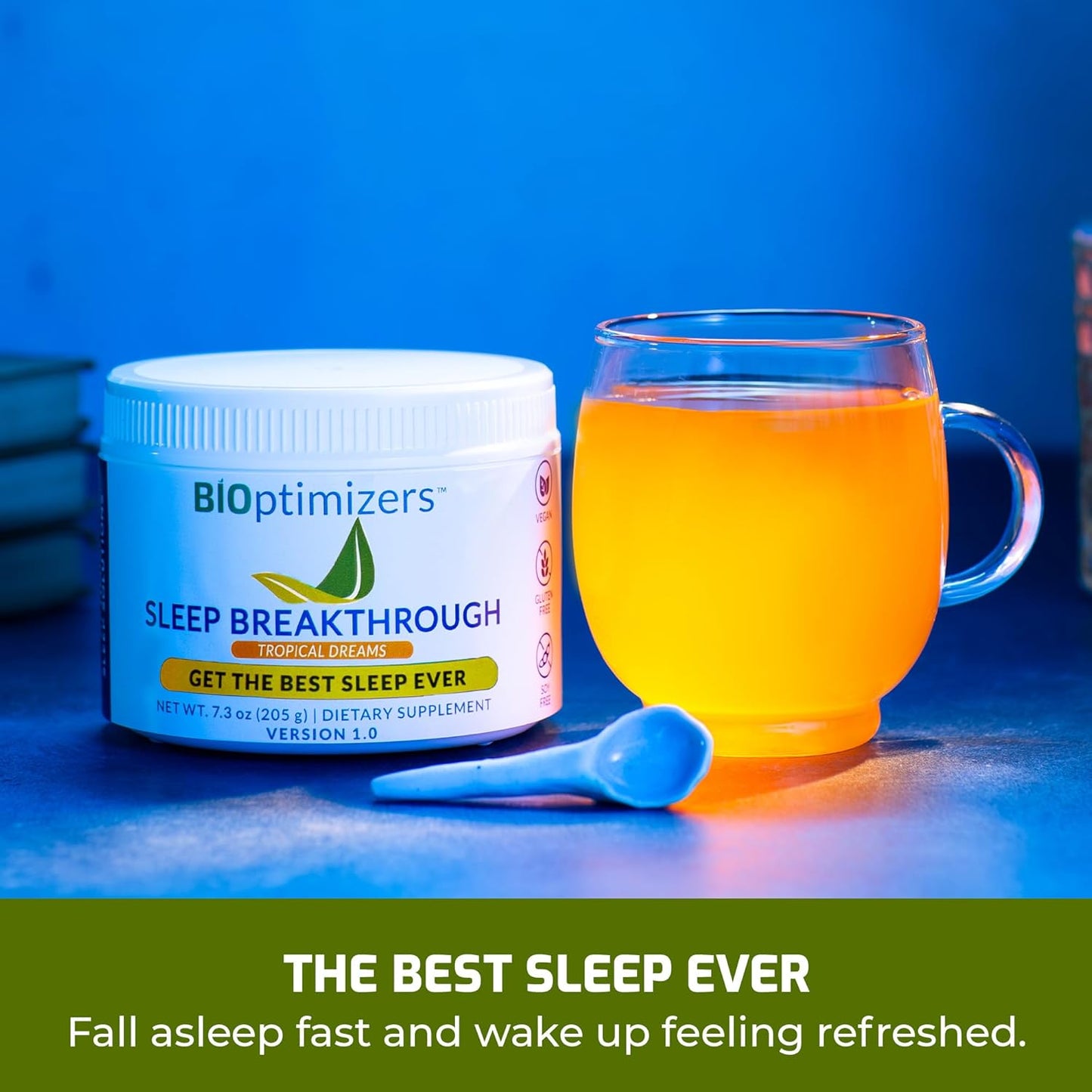 BIOptimizers Sleep Breakthrough Powder – Tropical Dreams & Blueberry Bundle – Natural Sleep Support Supplement – 405g Total Nirvana Guru