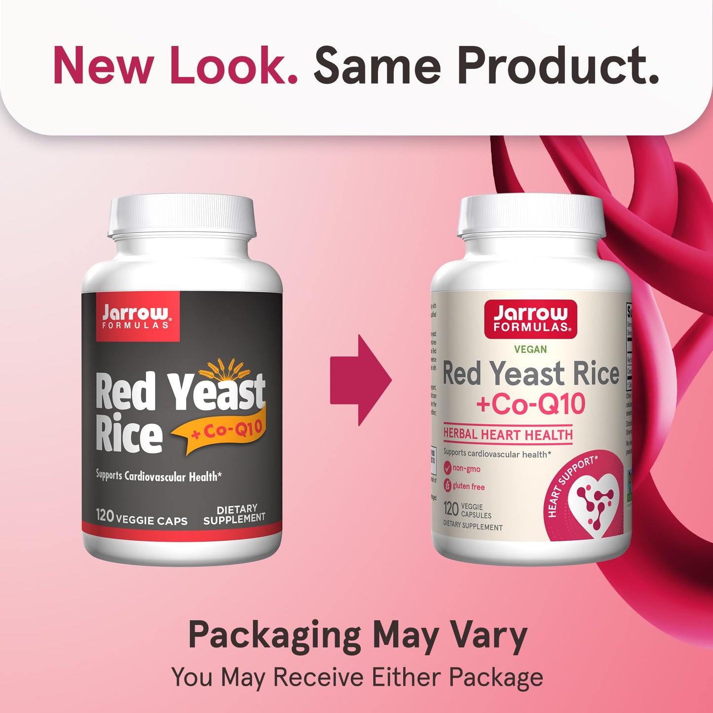 Jarrow Formulas Red Yeast Rice 1200 mg & Co-Q10 100 mg Per Serving - 120 Veggie Caps - 60 Servings - Herbal Heart Health Dietary Supplement - Supports Cardiovascular & Heart Health - Vegan - Nirvana Guru