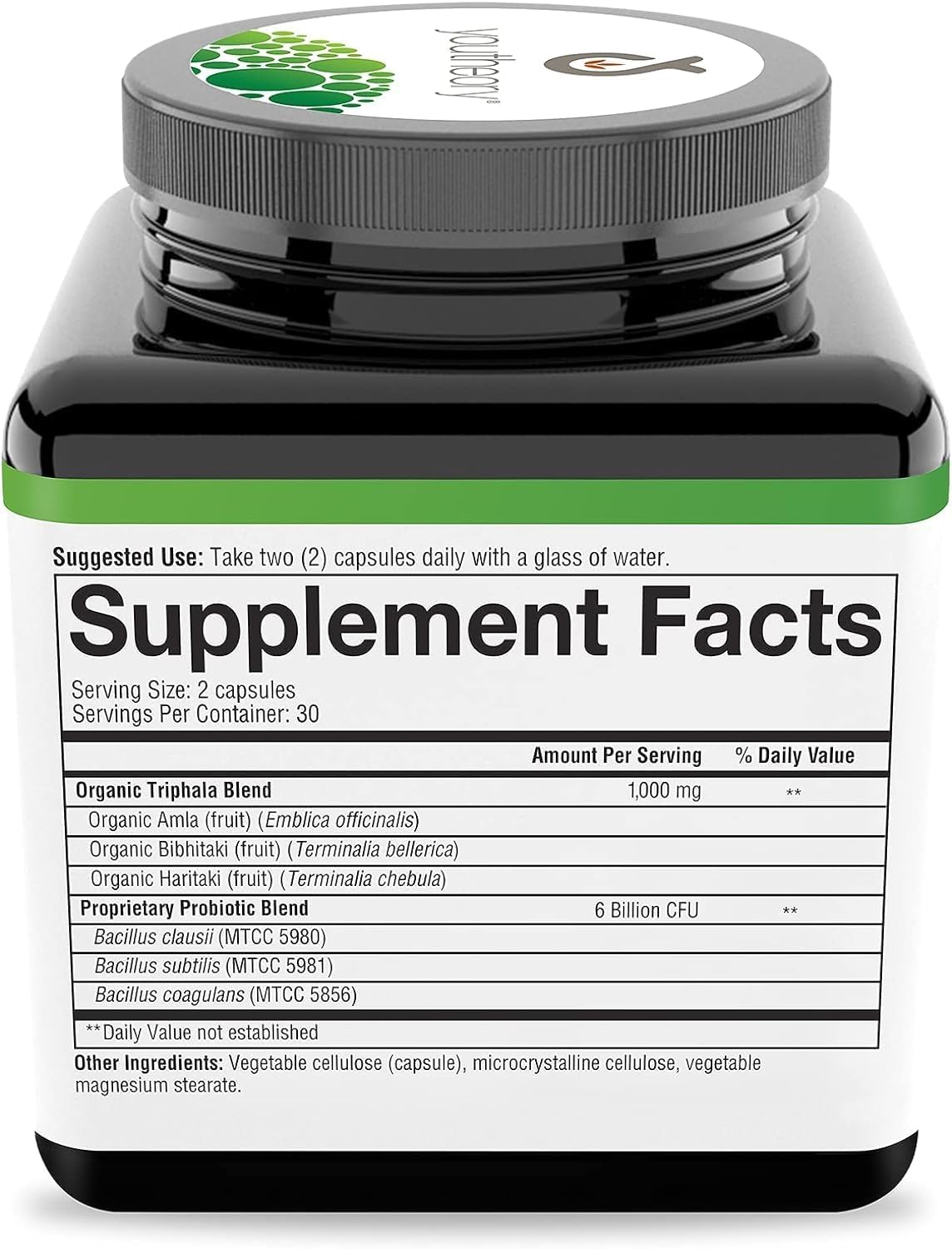 Youtheory Spore Probiotic - 6 Billion CFU - Probiotic Digestive Supplement* - Resists Stomach Acid Breakdown* - Dairy, Gluten & Soy Free - 60 Vegetarian Capsules - Nirvana Guru