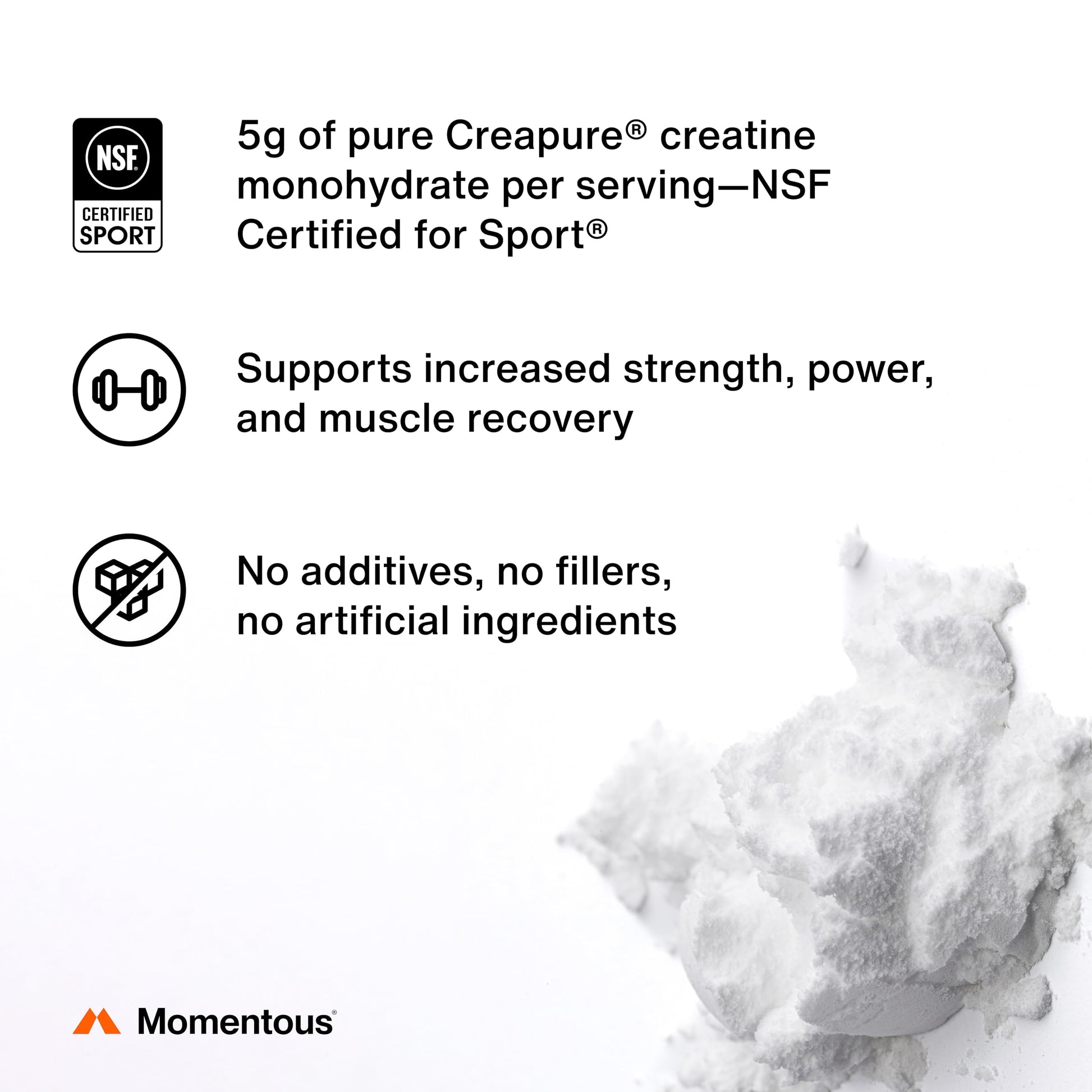 Momentous Creatine Monohydrate Powder - Creapure® Creatine Powder Supports Strength, Lean Muscle, & Recovery for Men & Women - 5 g per Serving - 90 Servings Nirvana Guru