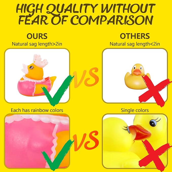 100 Pack Rubber Ducks in Bulk, Assorted Ducks for Jeeps Ducking, Mini Rubber Duckies for Baby Bath Toys, Kids Bath Pool Toys Birthday Gifts Party Favors Nirvana Guru