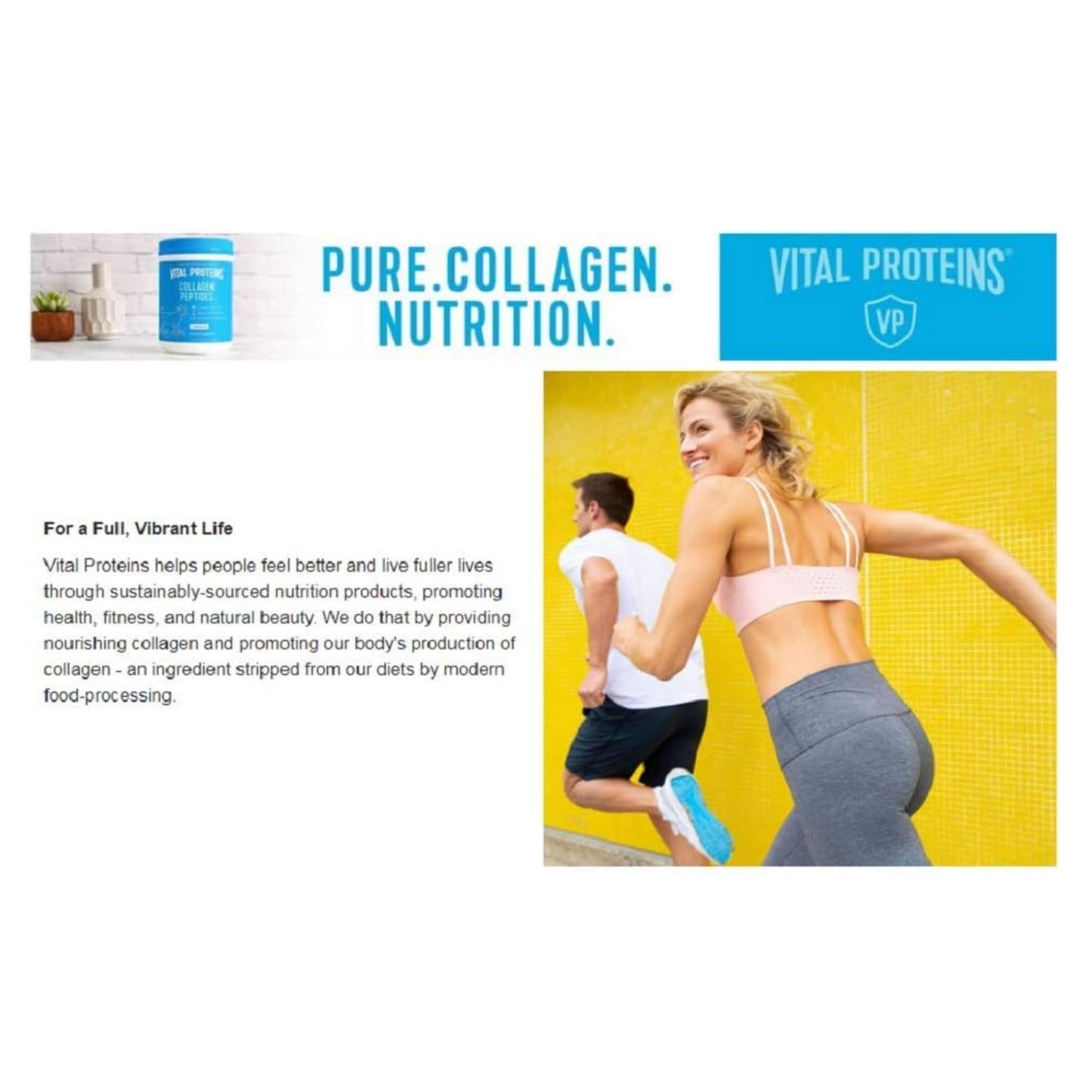 Vital Proteins Natural Whole Nutrition Collagen Peptides - Pasture Raised, Grass Fed, Paleo Friendly, Gluten Free, Single Ingredient - 24 Ounce - Nirvana Guru