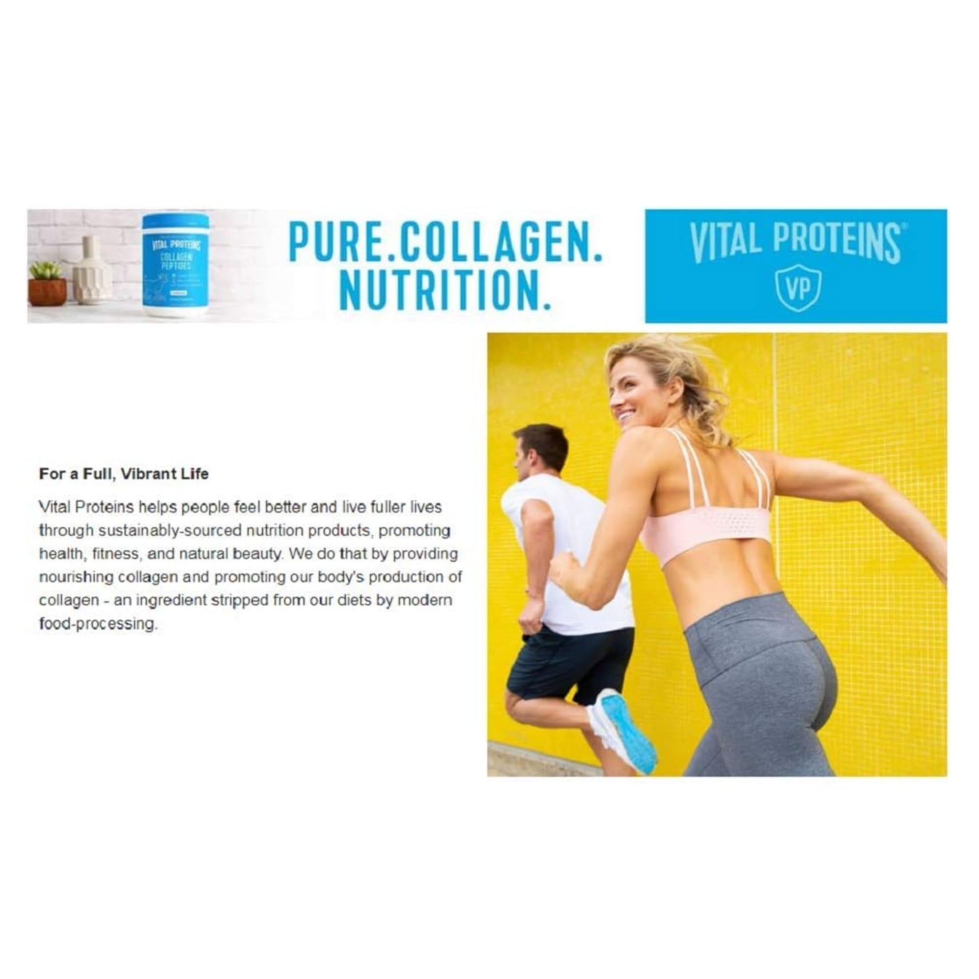 Vital Proteins Natural Whole Nutrition Collagen Peptides - Pasture Raised, Grass Fed, Paleo Friendly, Gluten Free, Single Ingredient - 24 Ounce - Nirvana Guru