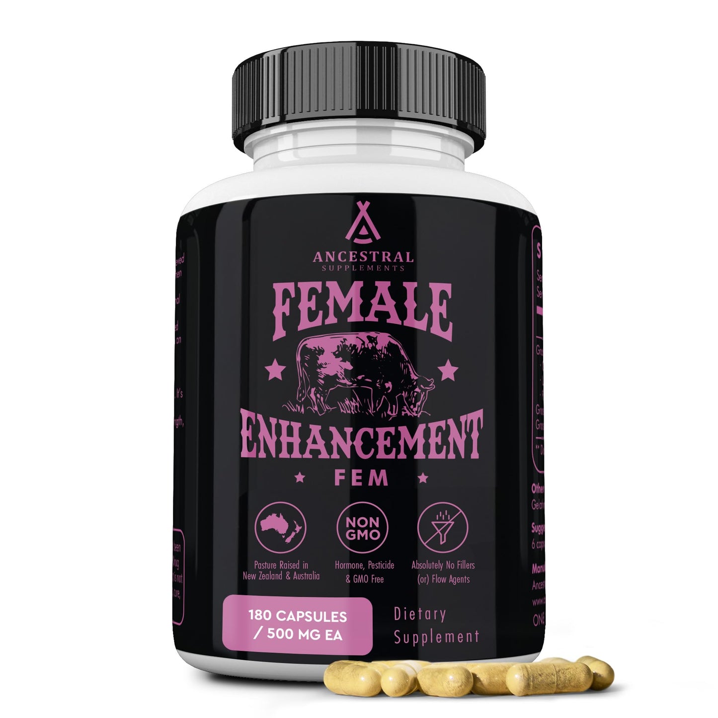 Ancestral Supplements Grass Fed Beef Liver 180 Capsules, Supports Energy Production, Detoxification, Digestion, Immunity and Full Body Wellness, Non-GMO, Freeze Dried Liver Health Supplement