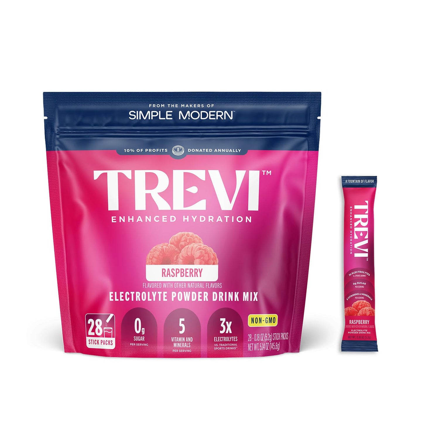 TREVI™ Sugar Free Electrolytes - Drink Mix Hydration Powder Packets - 28 Count - Variety Pack 1