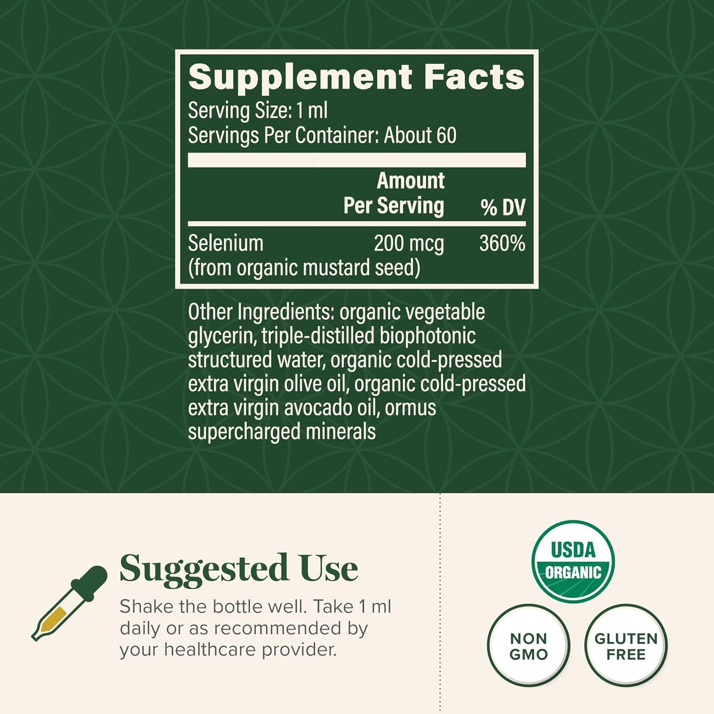Global Healing Center - Selenium 200mcg, Selenium Supplement Drops with Organic Ingredients, Antioxidants for Thyroid and Immune Support, Non-GMO & Gluten-Free, for Men & Women - 2 Fl Oz Nirvana Guru