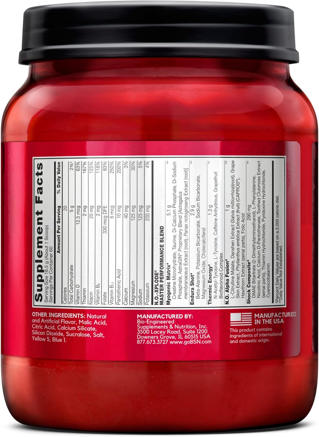 BSN N.O.-XPLODE Pre Workout Powder, Energy Supplement for Men and Women with Creatine and Beta-Alanine, Flavor: Fruit Punch, 30 Servings Nirvana Guru