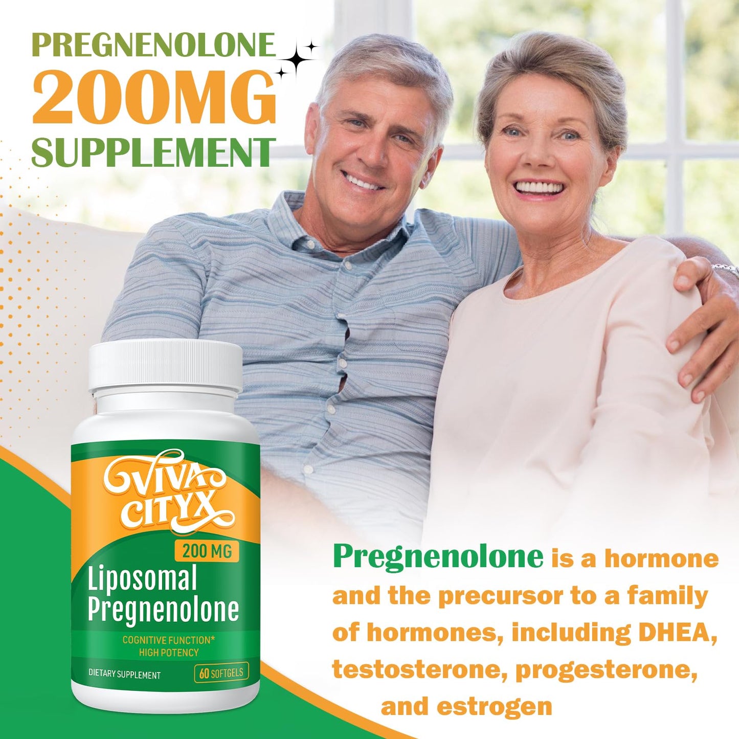 Pregnenolone 200 mg for Memory, Focus - Superior Absorption | from Wild Yam | Gluten-Free | 60 Capsules Nirvana Guru
