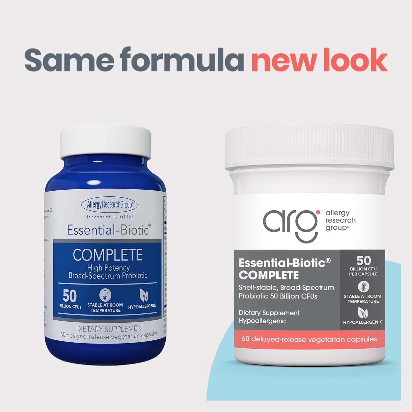 Allergy Research Group Essential-Biotic Complete Supplement - High Potency Probiotics for Men & Women, Supports Gut & Digestive Health, 50 Billion CFUs, Delayed-Release Vegetarian Capsules - 60 Count Nirvana Guru