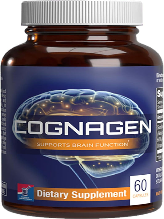 Cognagen Memory Supplement for Brain Support - Clinically Formulated Ultra High Potency Phosphatidylserine Supplement - Brain Vitamin for Memory and Focus Support - Non GMO & Soy Free - 60 Capsules Nirvana Guru