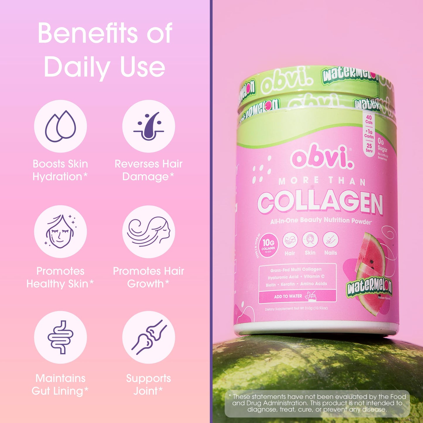 Obvi More Than Collagen Powder | Supports Healthy Hair, Skin, Nails, Joints, Gut | Grass-Fed Multi Collagen Supplement with Hyaluronic Acid, Biotin, Keratin | Cocoa Cereal, 30 Servings - Nirvana Guru