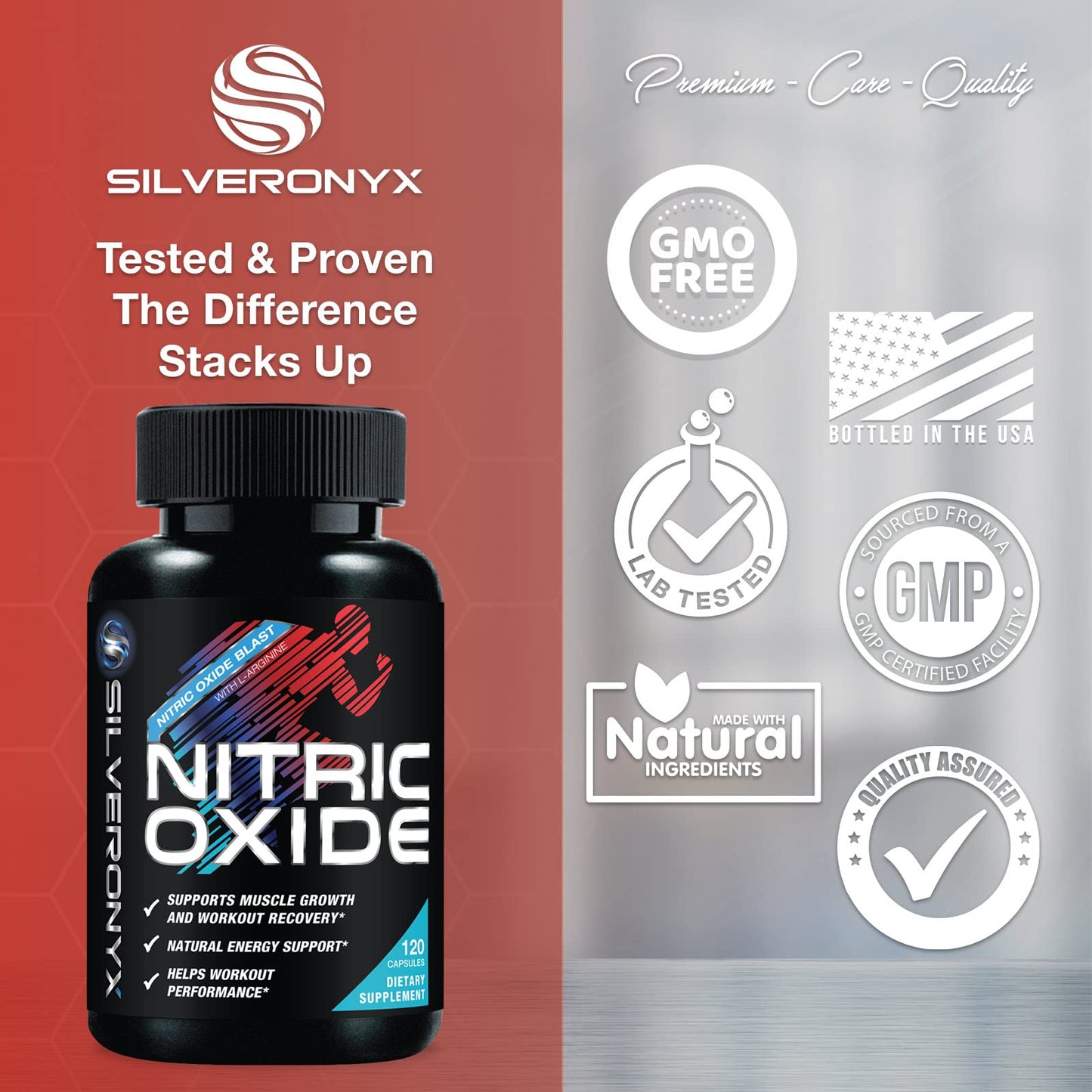 Extra Strength Nitric Oxide Supplement 3X Strength L Arginine, Citrulline Malate, AAKG, Beta Alanine - Premium Muscle Supporting Nitric Booster - Natural Energy & Heart Health Support - 180 Capsules Nirvana Guru