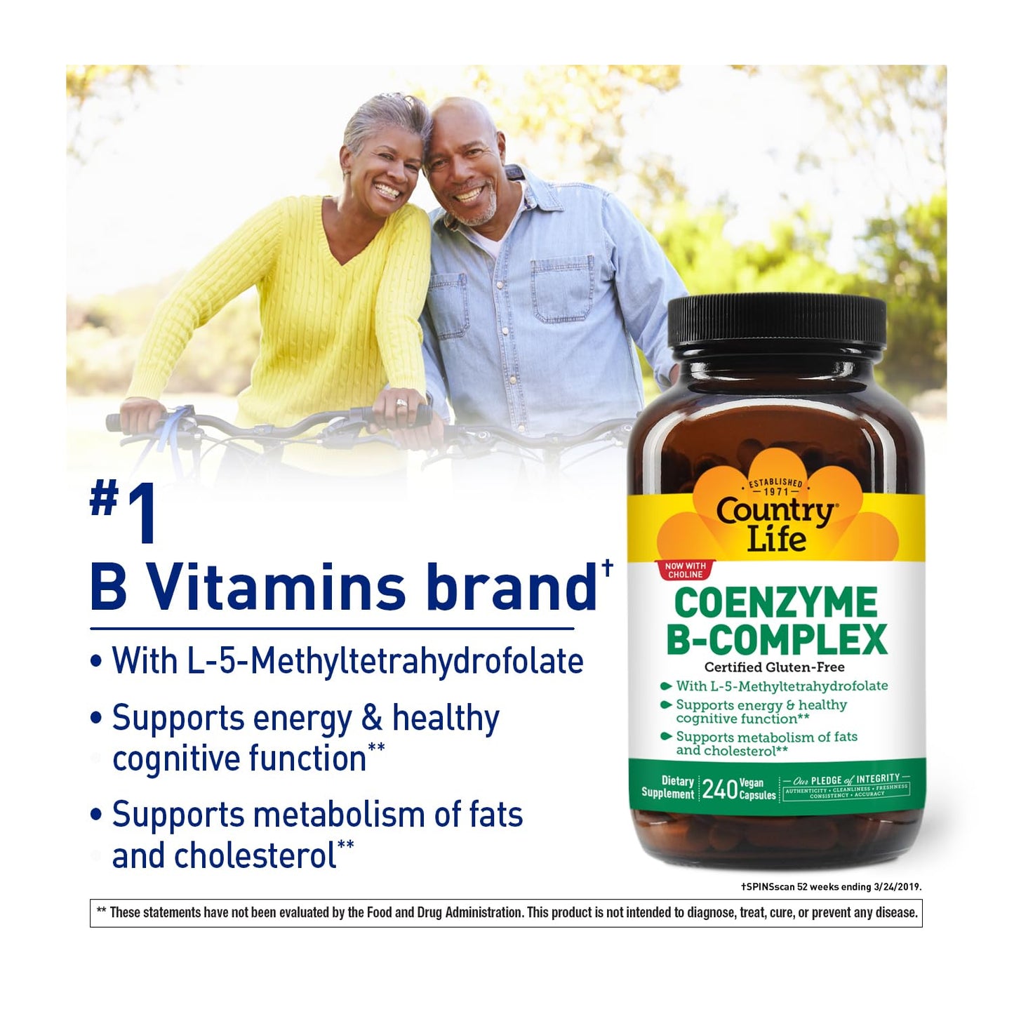 Country Life Coenzyme B-Complex, 120 Capsules – Supports Energy & Metabolism, Mood & Cognitive Function – Vegan, Gluten-Free, Bioavailable B Vitamins with Choline Nirvana Guru