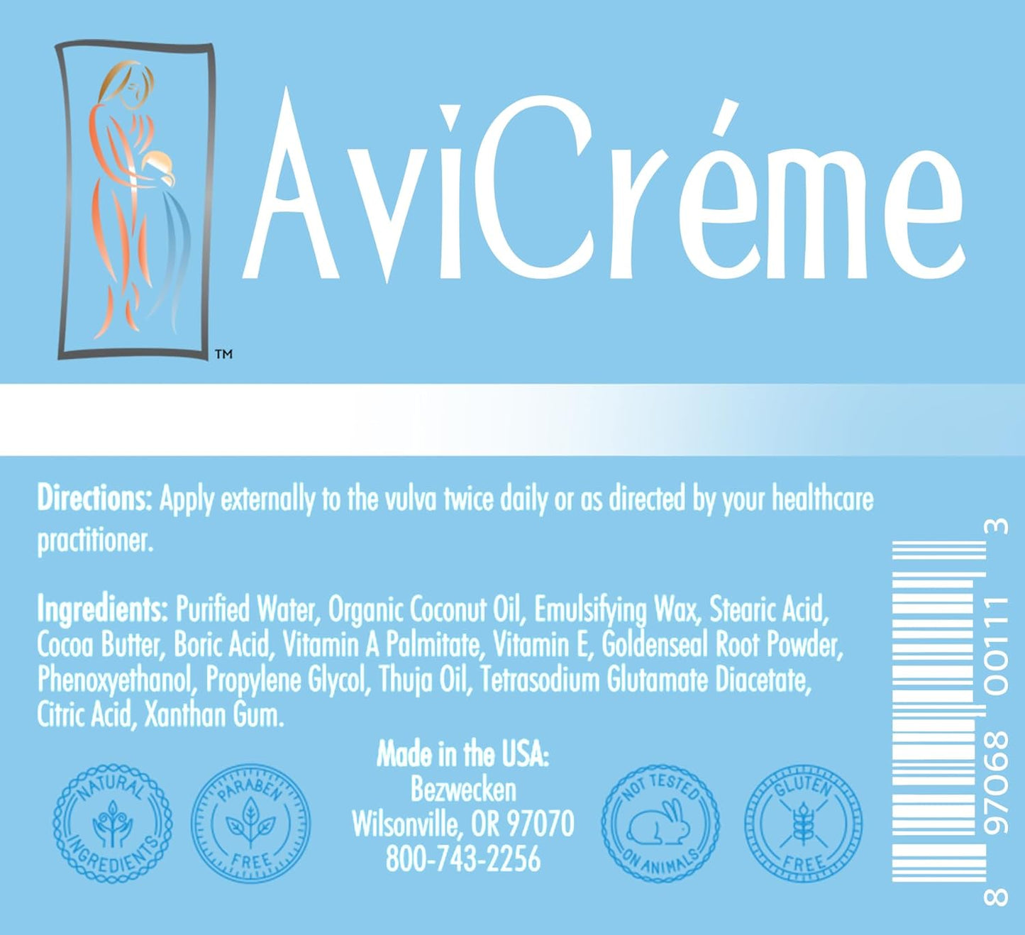 Bezwecken - AVI Crème - 2oz Crème - Professionally Formulated Vaginal Yeast Infection Support - Safe, Natural, Paraben Free - 30 Day Supply Nirvana Guru