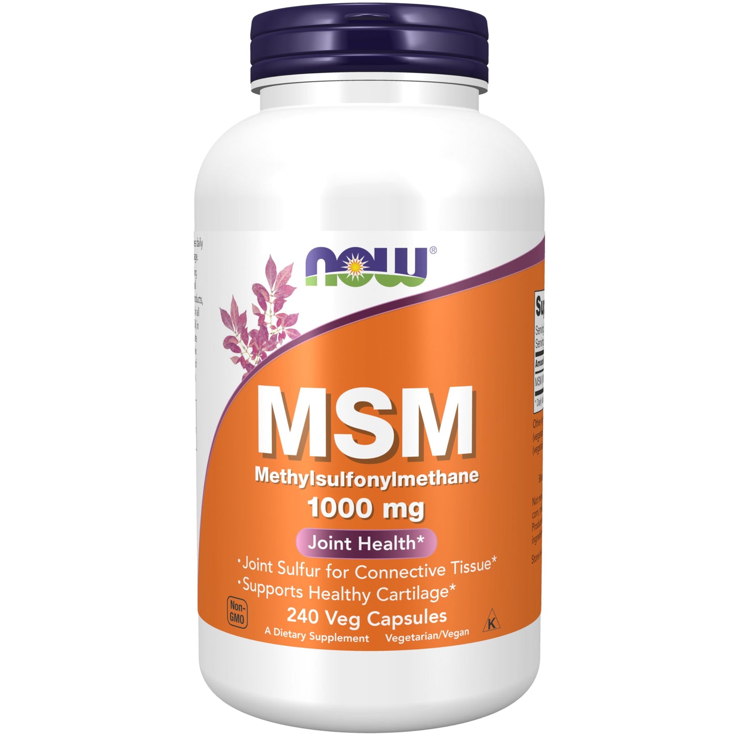NOW Supplements, MSM (Methylsulfonylmethane) 1,000 mg, Joint Health*, 240 Veg Capsules - Nirvana Guru