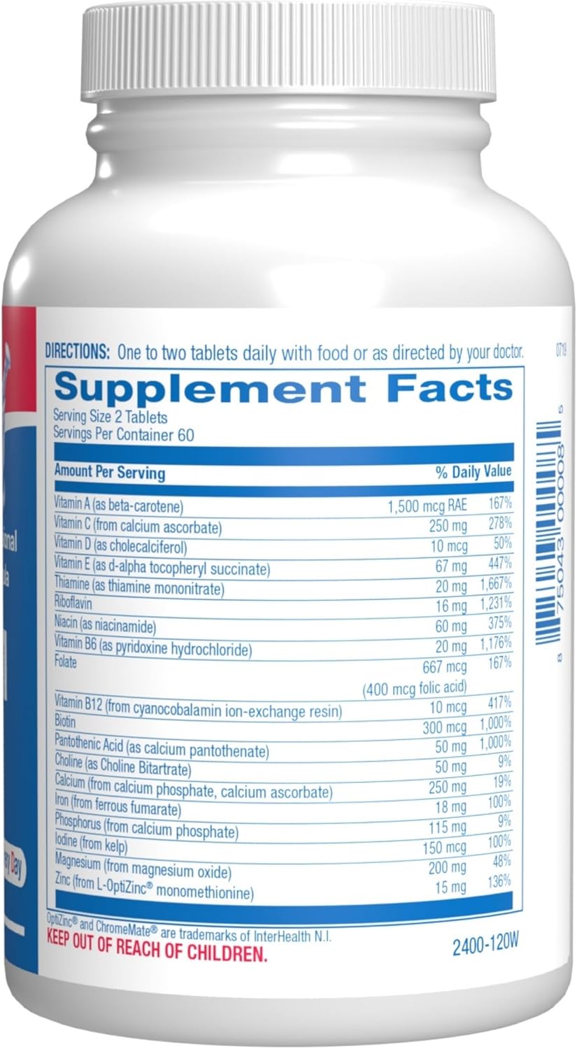 30-in-1 Adult Multivitamin with Iron - Antioxidant Rich Over 50 Multivitamin for Women and Men with Vitamins A C D E B Complex Zinc Magnesium Myo Inositol Citrus Bioflavonoids & More - 2 Month Supply Nirvana Guru
