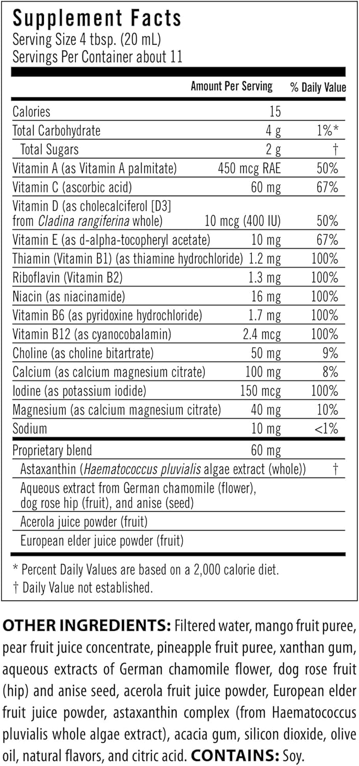 Flora - Kids Multi Essentials+, Liquid Multivitamin Formula, 13 Essential Vitamins & Minerals, 7.6 Fl Oz - Nirvana Guru