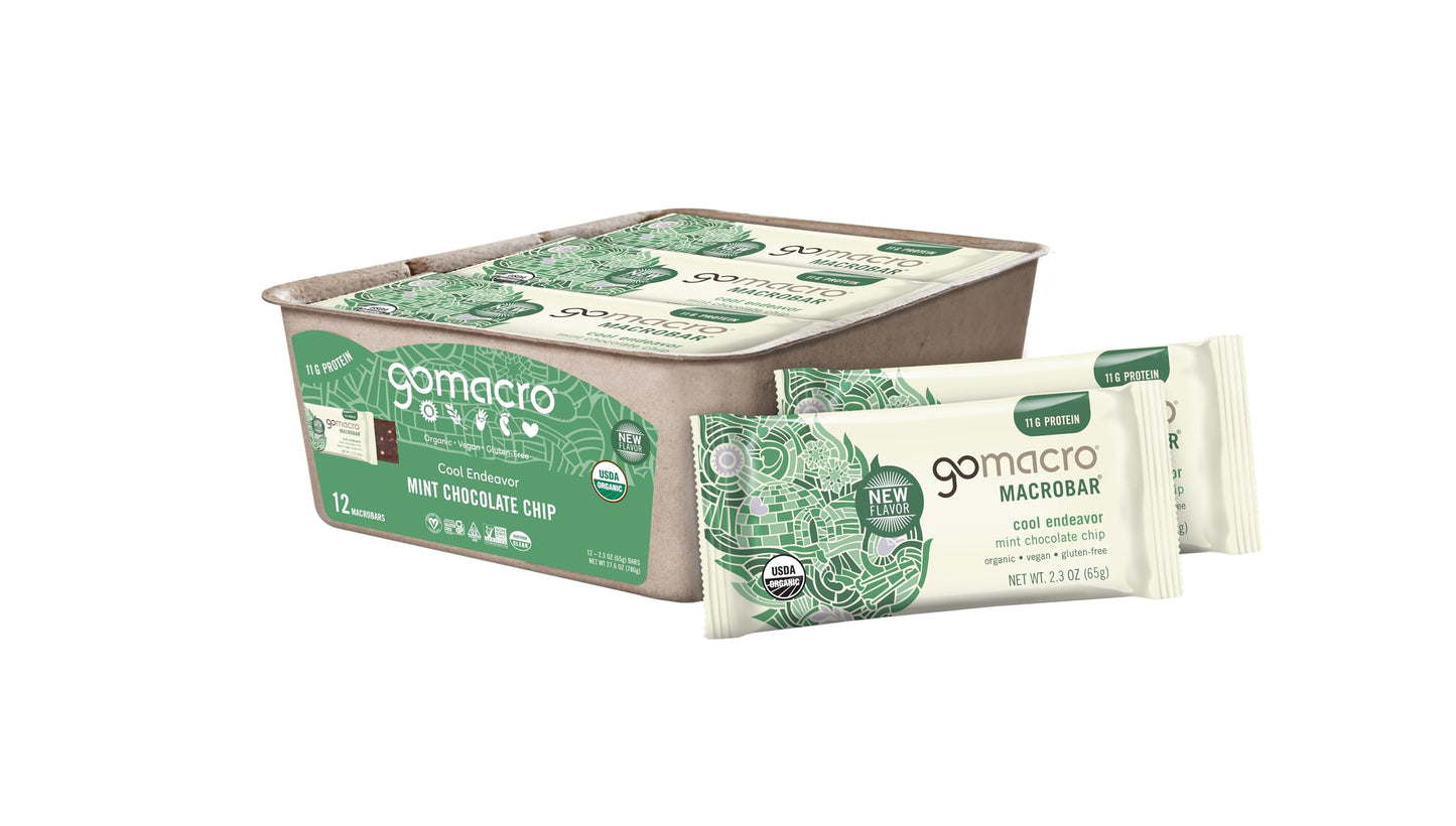 Gomacro, Nutrition Bar Oatmeal Chocolate Chip Organic 12 Count, 2.3 Ounce