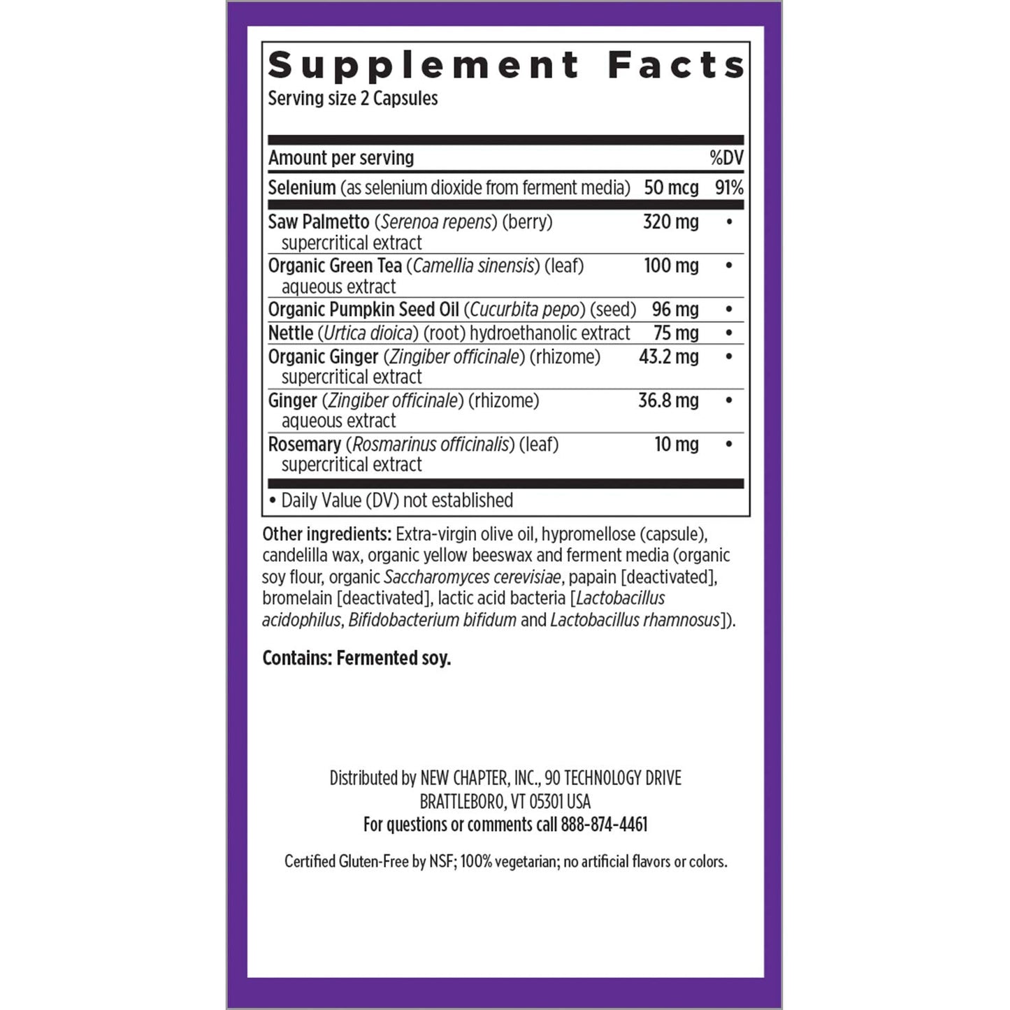 New Chapter Prostate Supplement - Prostate 5LX™ with Clinical Strength Saw Palmetto + Fermented Selenium for Men’s Wellness - 180 ct Vegetarian Capsule - Nirvana Guru