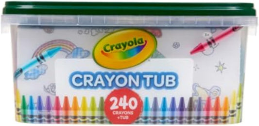 Crayola Crayon Tub (240ct), Bulk Crayons for Kids, Stocking Stuffers for Kids, Holiday & Christmas Gifts for Toddlers, Bag Fillers, Classroom Art Supplies, Ages 3+ Nirvana Guru