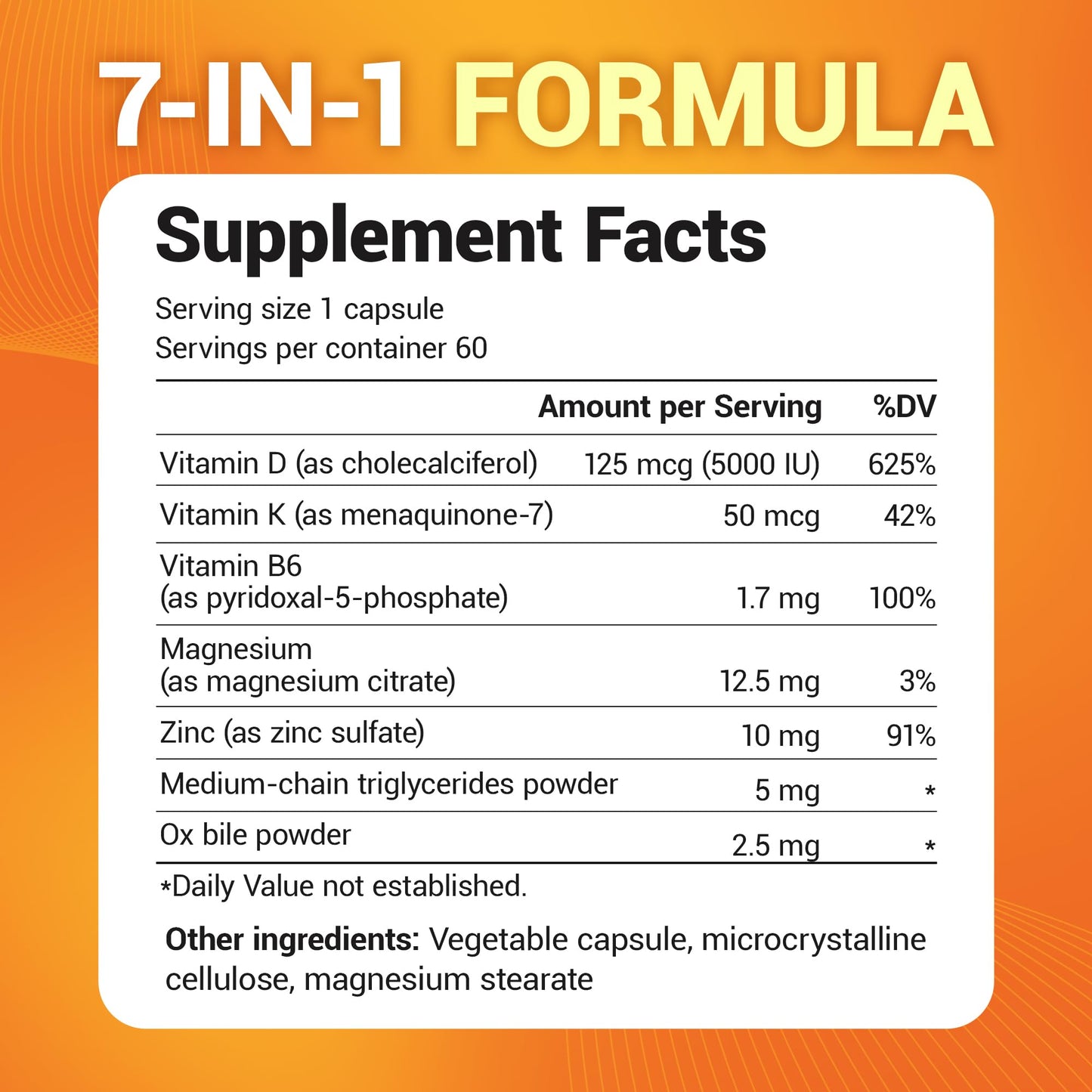 Dr. Berg Vitamin D3 K2 5000 IU with MCT Powder | Powerful 7-in-1 Formulation | 4X Lab-Tested & Verified | High Absorption Formula | K2 D3 Vitamin Supplement - 60 Capsules - Nirvana Guru