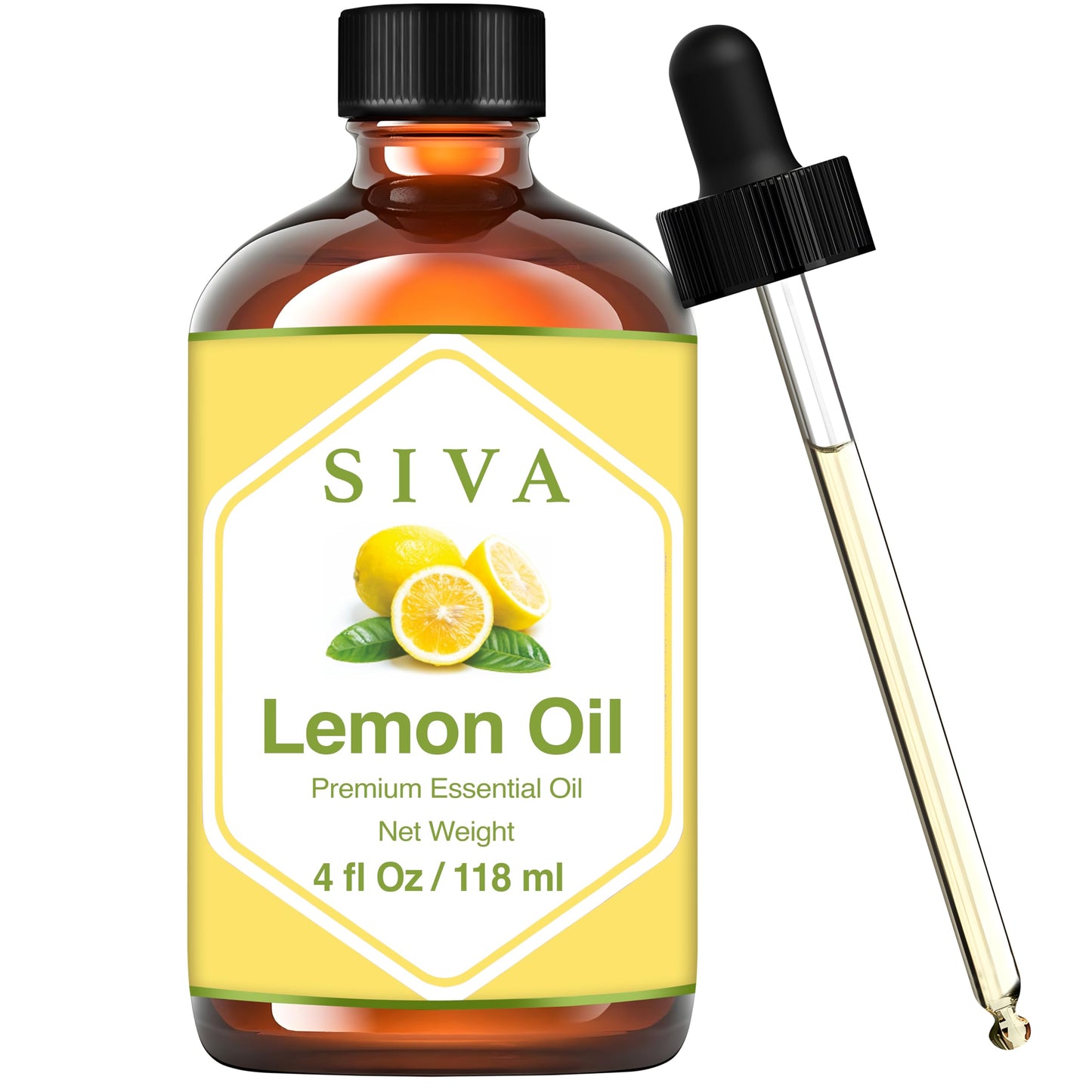 SIVA Lavender Essential Oil - 4 Fl Oz – Natural Lavender Oil - for Diffuser, Face, Skin Care, Aromatherapy, Hair Care, Scalp and Body Massage - with Dropper - Nirvana Guru