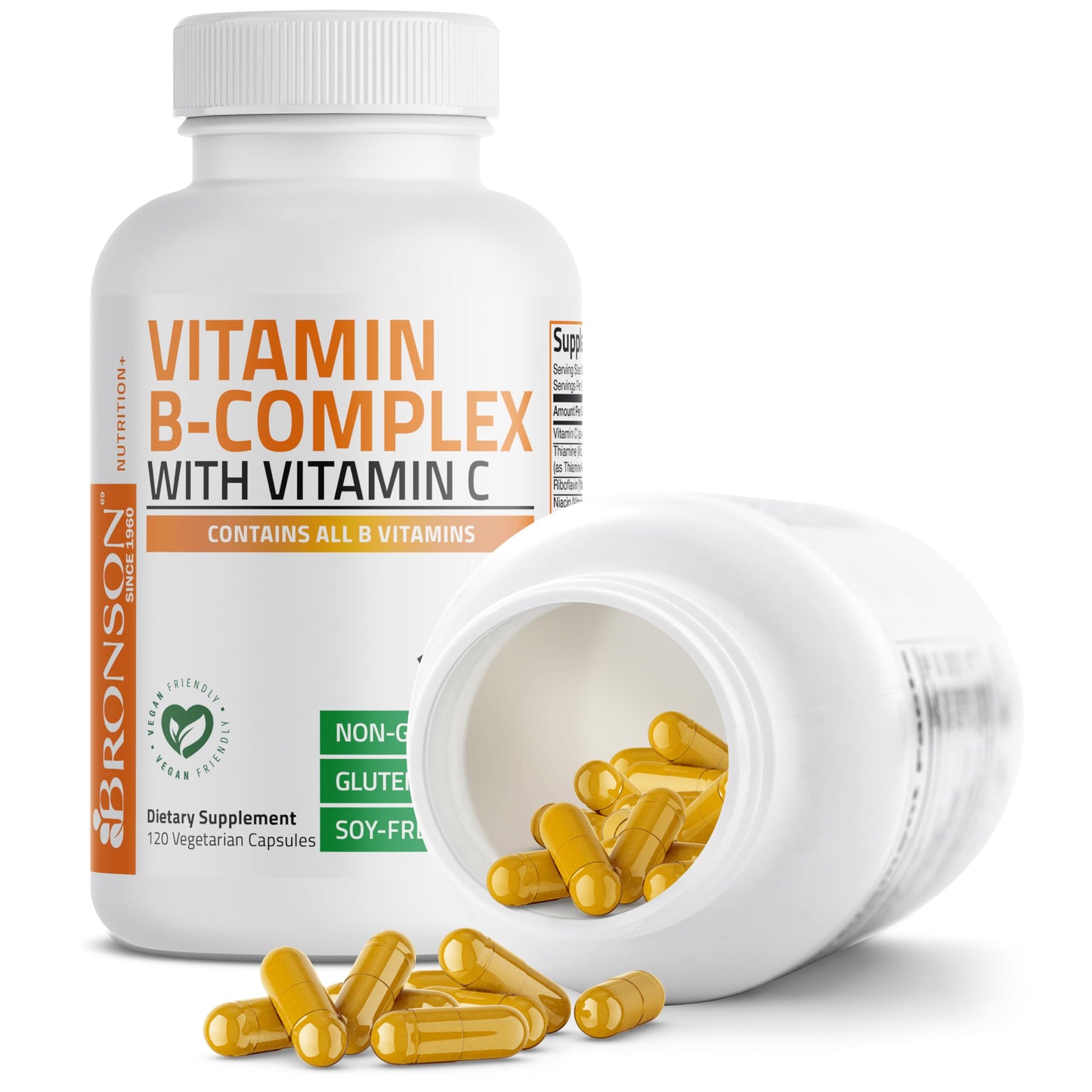 Bronson Vitamin B Complex with Vitamin C - Immune Health, Energy Support & Nervous System Support - Non-GMO, 250 Vegetarian Capsules Nirvana Guru