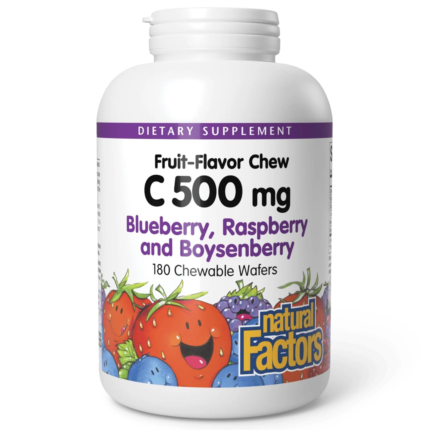 Natural Factors, Kids Chewable Vitamin C 500 mg, Supports Immune Health, Bones, Teeth and Gums, Tangy Orange, 180 Count (Pack of 1) - Nirvana Guru