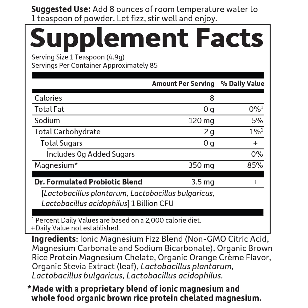 Garden of Life Whole Food Magnesium Powder, 421.5g - Raspberry Lemon, Vegan, Gluten & Sugar Free - Nirvana Guru