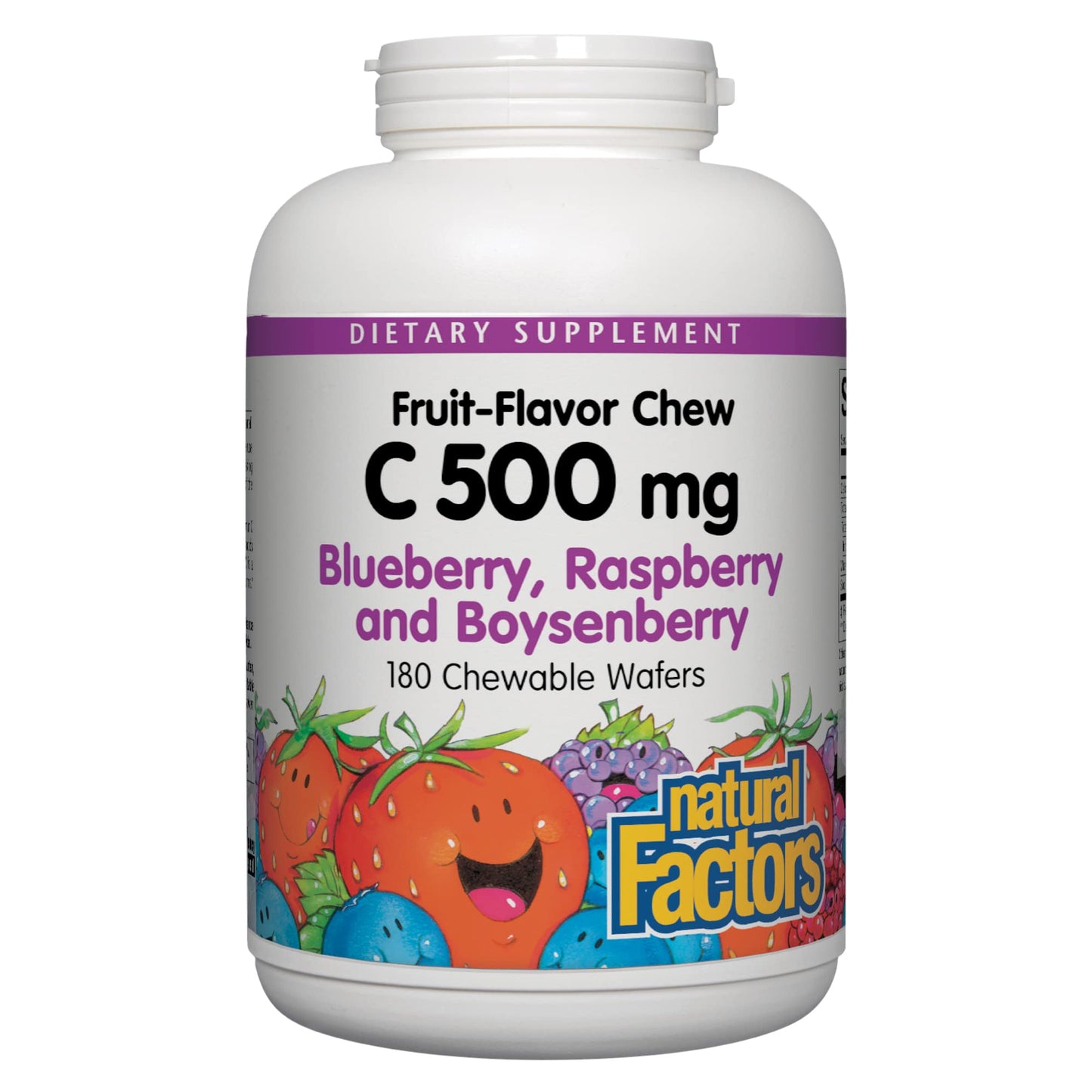 Natural Factors, Kids Chewable Vitamin C 500 mg, Supports Immune Health, Bones, Teeth and Gums, Tangy Orange, 180 Count (Pack of 1) - Nirvana Guru
