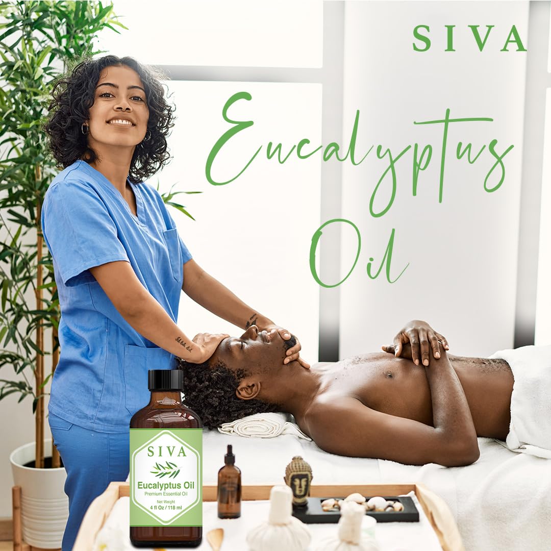 SIVA Lavender Essential Oil - 4 Fl Oz – Natural Lavender Oil - for Diffuser, Face, Skin Care, Aromatherapy, Hair Care, Scalp and Body Massage - with Dropper - Nirvana Guru