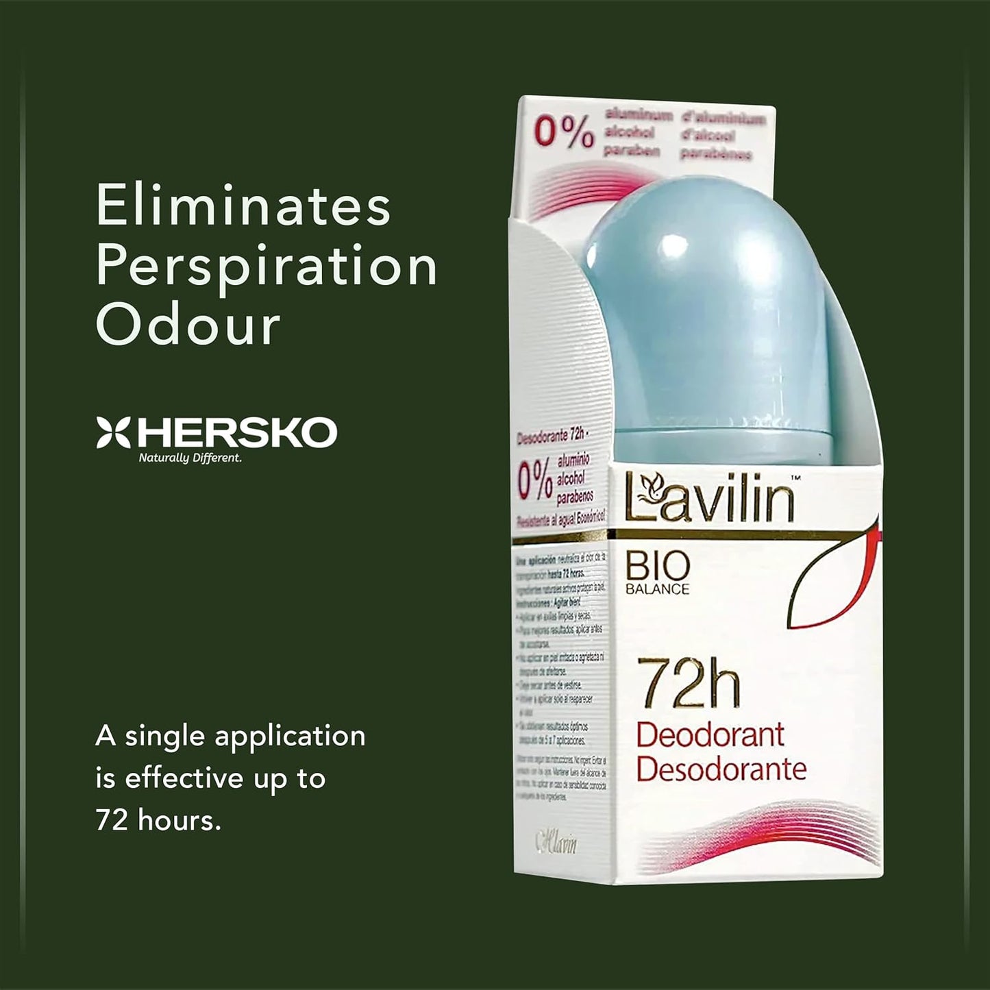 LAVILIN Roll On Deodorant for Women and Men - Aluminum Free Deodorant with Up to 72 Hour Long-Lasting Protection and Odor Control – Alcohol, Paraben and Cruelty FREE Sensitive Skin deodorant (2 oz) - Nirvana Guru