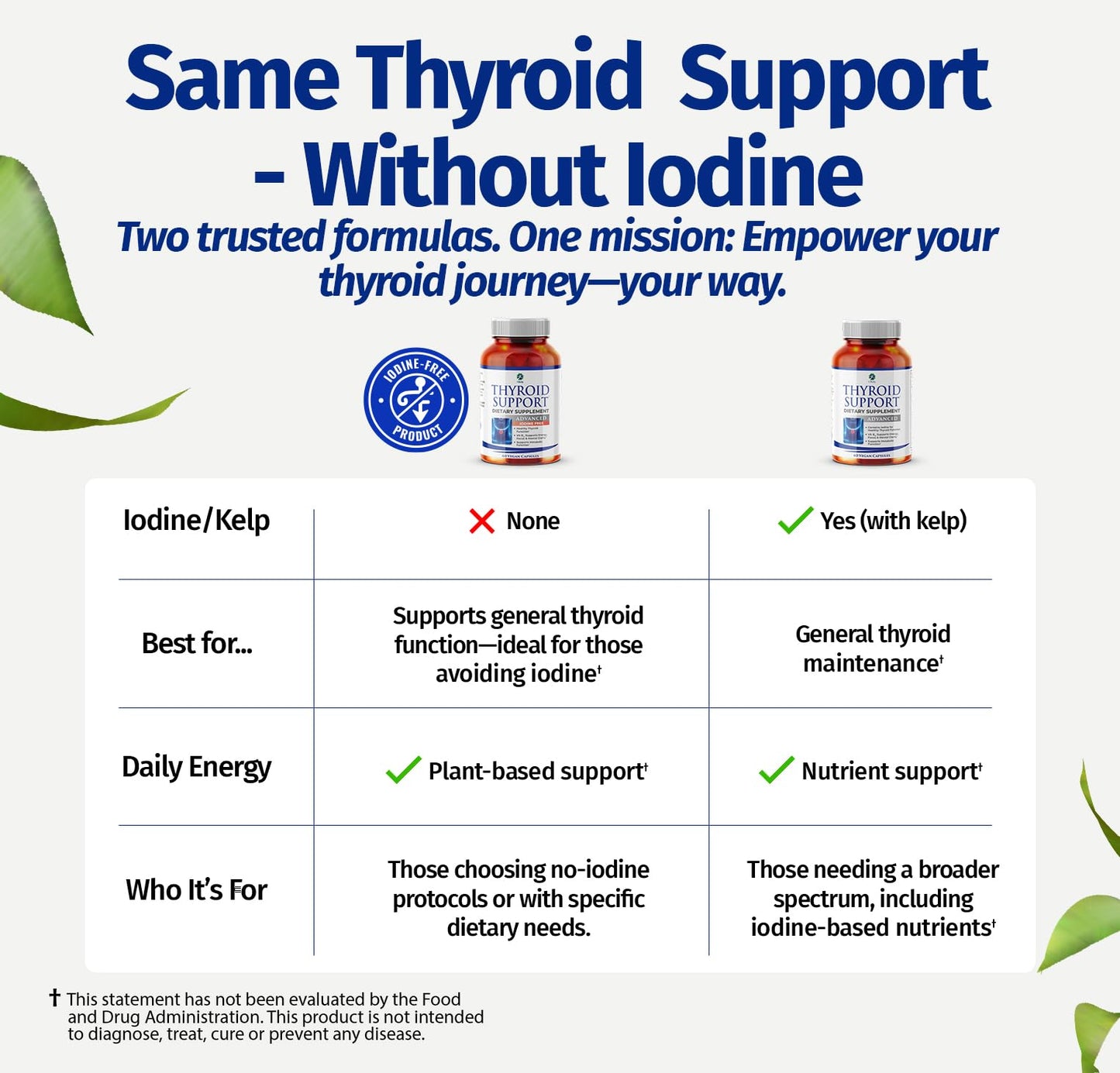 1 Body Thyroid Support Supplement with Iodine, B12, Zinc, Selenium, Ashwagandha, Non-GMO, Vegetarian, 30 Day Supply Nirvana Guru