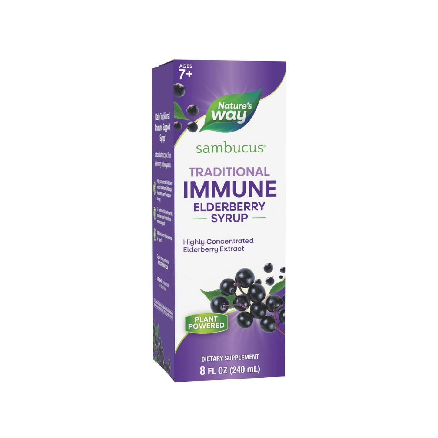 Nature’s Way Sambucus Elderberry Traditional Immune Syrup, Highly Concentrated Black Elderberry Extract, Traditional Immune Support*, Delicious Berry Flavored, 8 Fl Oz (Packaging May Vary) - Nirvana Guru