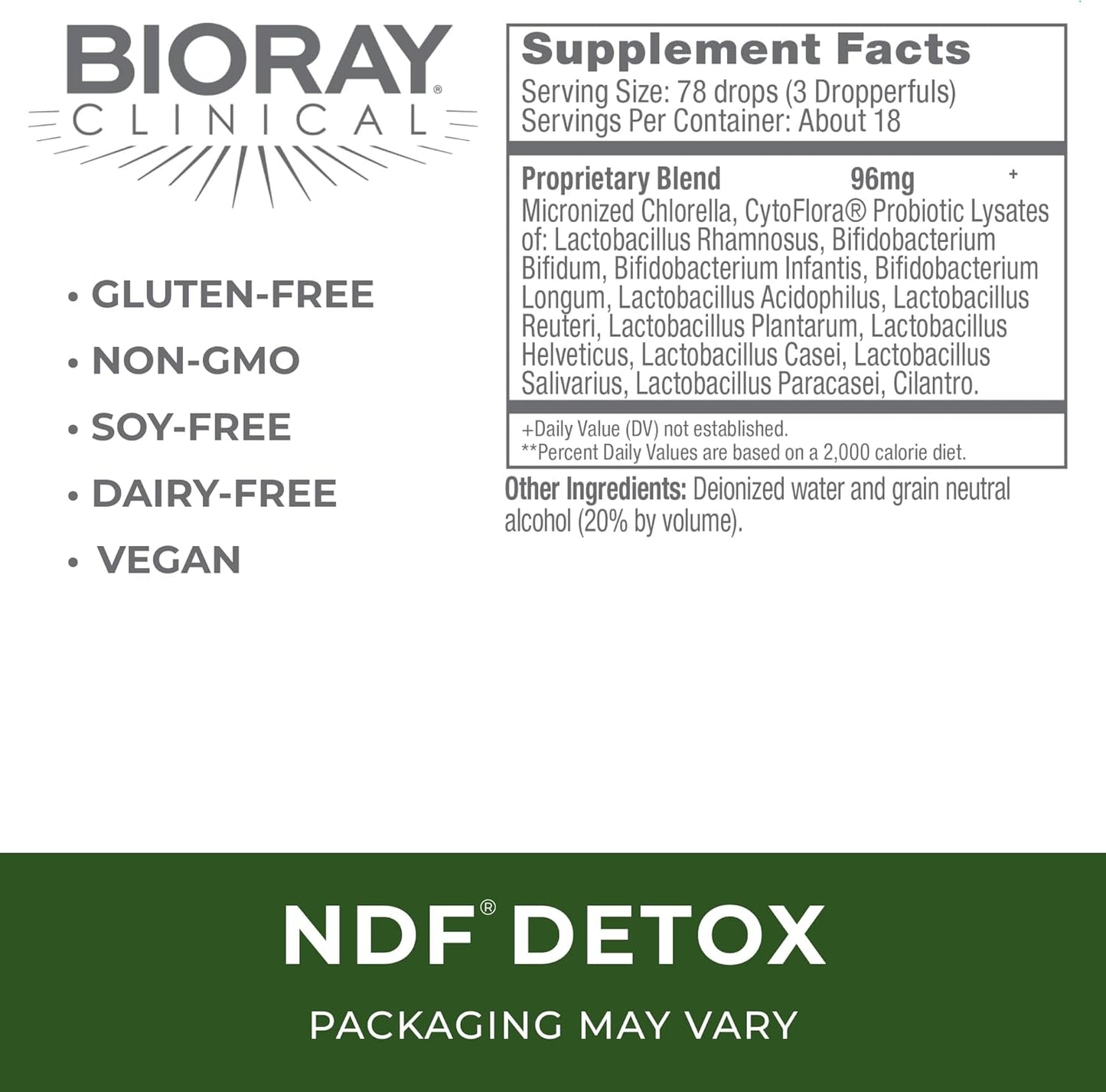 BIORAY NDF - 1 fl oz - Non-GMO, Vegetarian, Gluten Free - Approx. 18 Servings Nirvana Guru