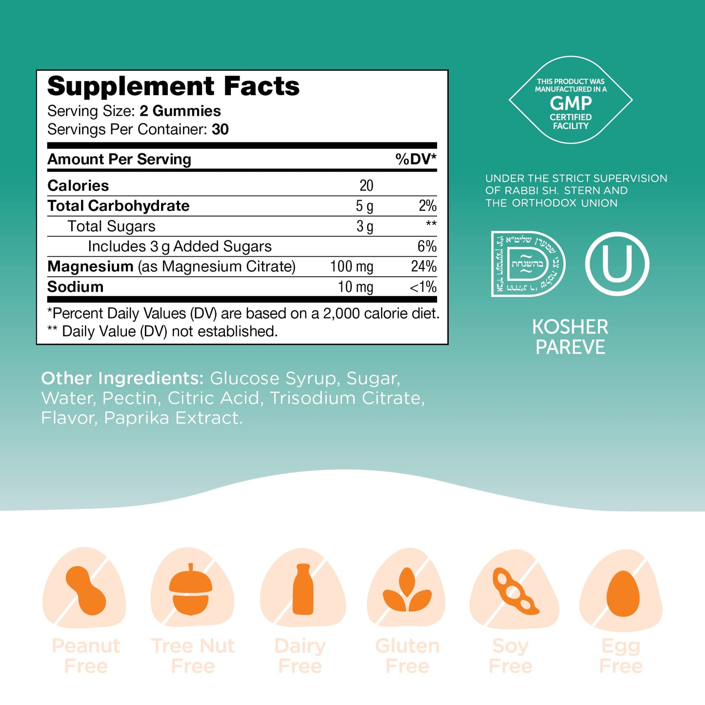 Chapter One Magnesium Gummies for Kids & Adults - Natural Calm Gummies - Calm Magnesium Citrate - Bone and Muscle Function Supplements for Kids & Adults - Mood Support, Kosher Apple Flavor (60) - Nirvana Guru