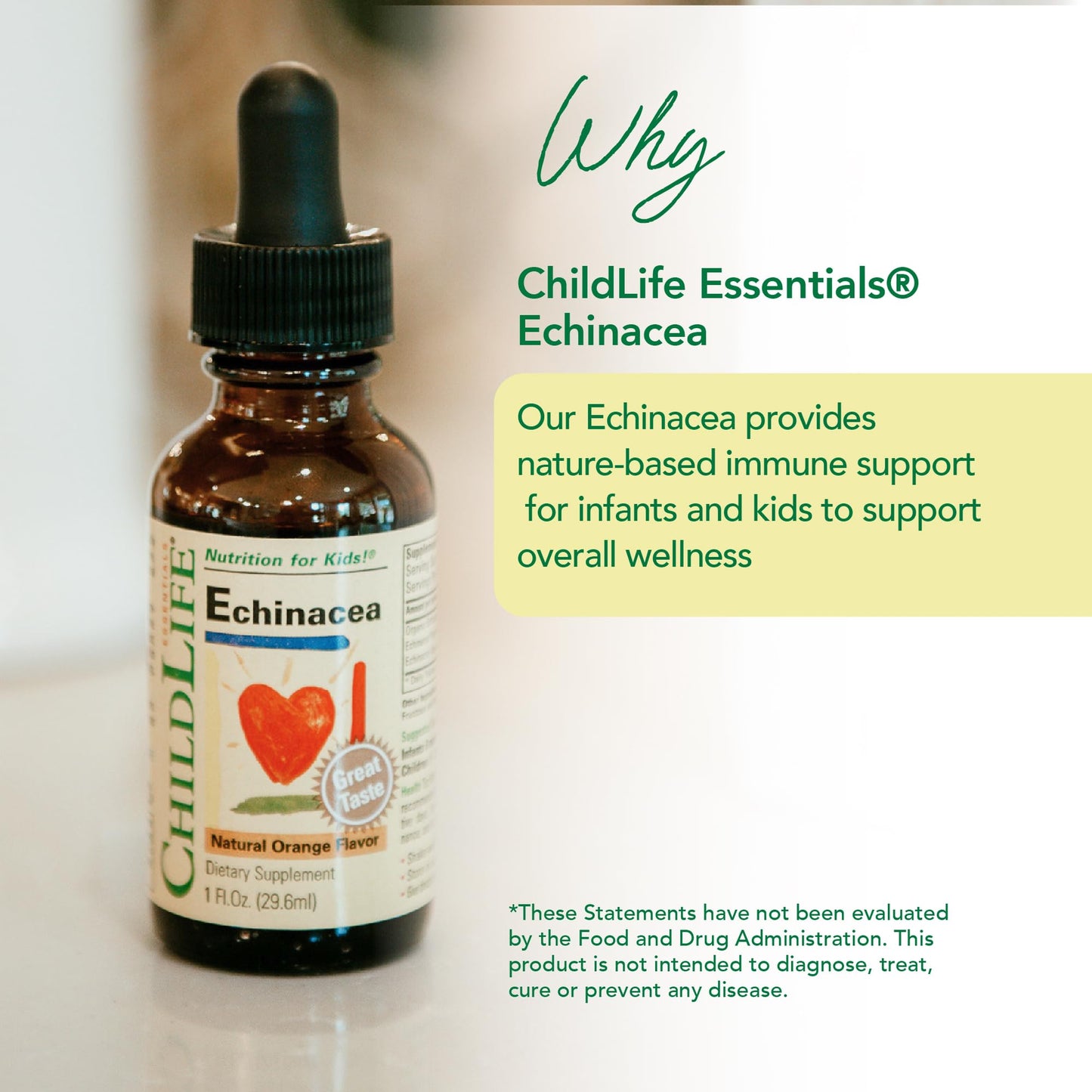 CHILDLIFE ESSENTIALS Echinacea for Kids - Kids Echinacea Drops, Liquid Tincture, Alcohol Free Supplement for Babies, Toddlers, Children - Natural Orange, 1 Fl Oz (Pack of 1) - Nirvana Guru