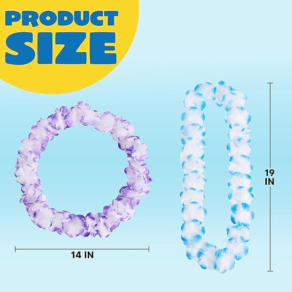 Joyin Toy 36 Counts Hawaiian Leis Bulk, Tropical Flower Lei Hawaiian Lei Beach Hawaii Luau Party Favors Decoration Birthday Party Supplies(3 Dozen) nirvanaguru