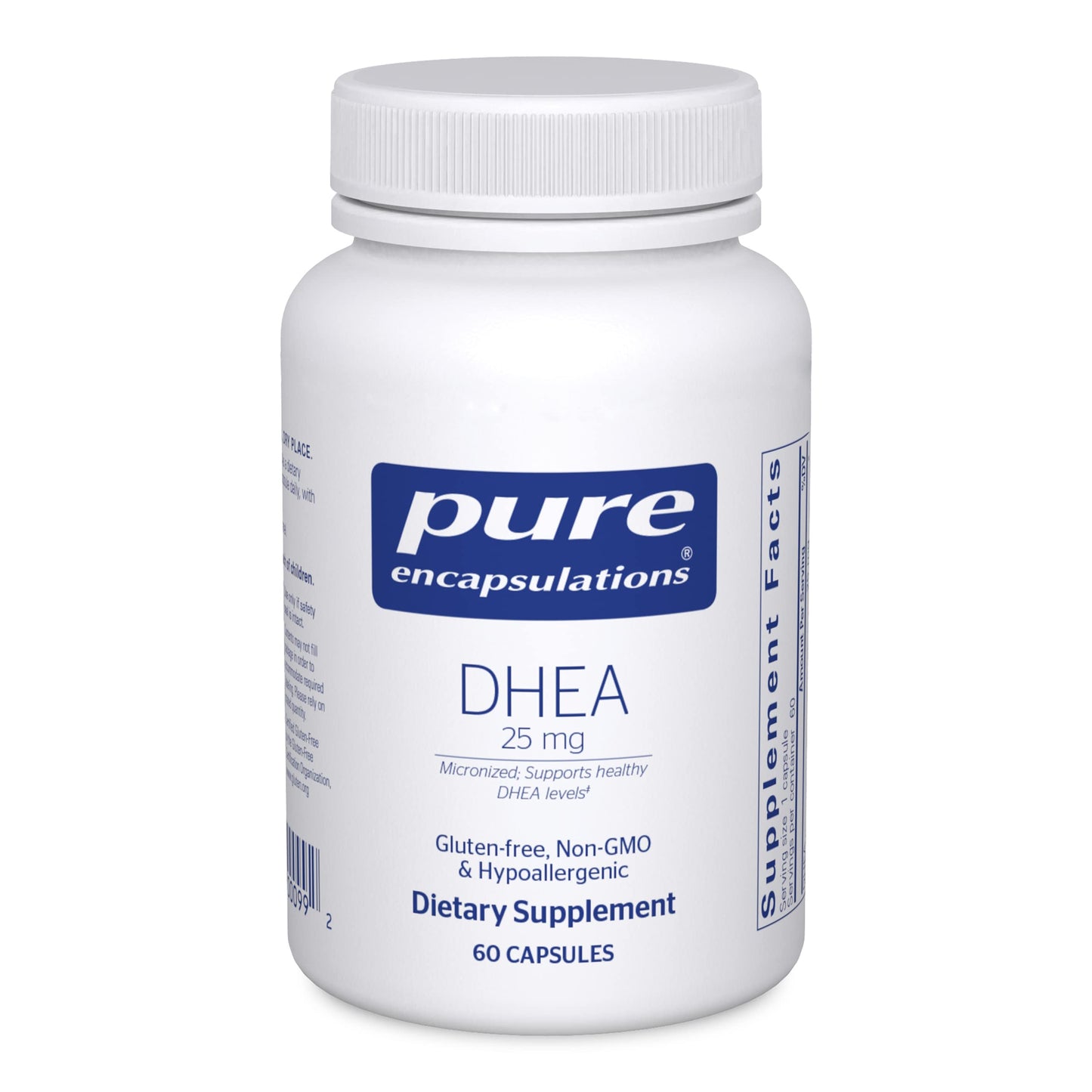 Pure Encapsulations DHEA 25 mg - Supplement for Immune Support, Hormone Balance, Metabolism Support, and Energy Levels* - with Micronized DHEA - 180 Capsules - Nirvana Guru