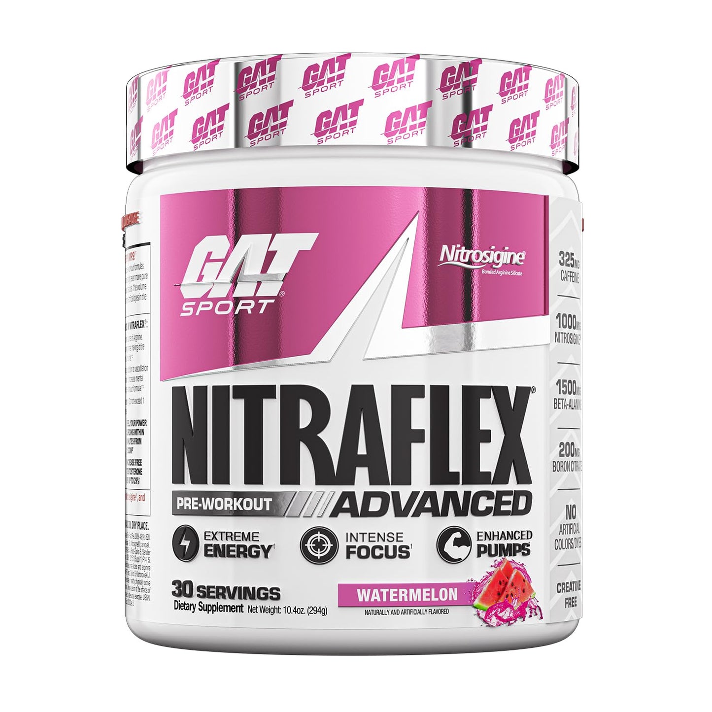 GAT SPORT Nitraflex Advanced Pre-Workout Powder, Increases Blood Flow, Boosts Strength and Energy, Improves Exercise Performance, (Blue Raspberry, 30 Servings) Nirvana Guru