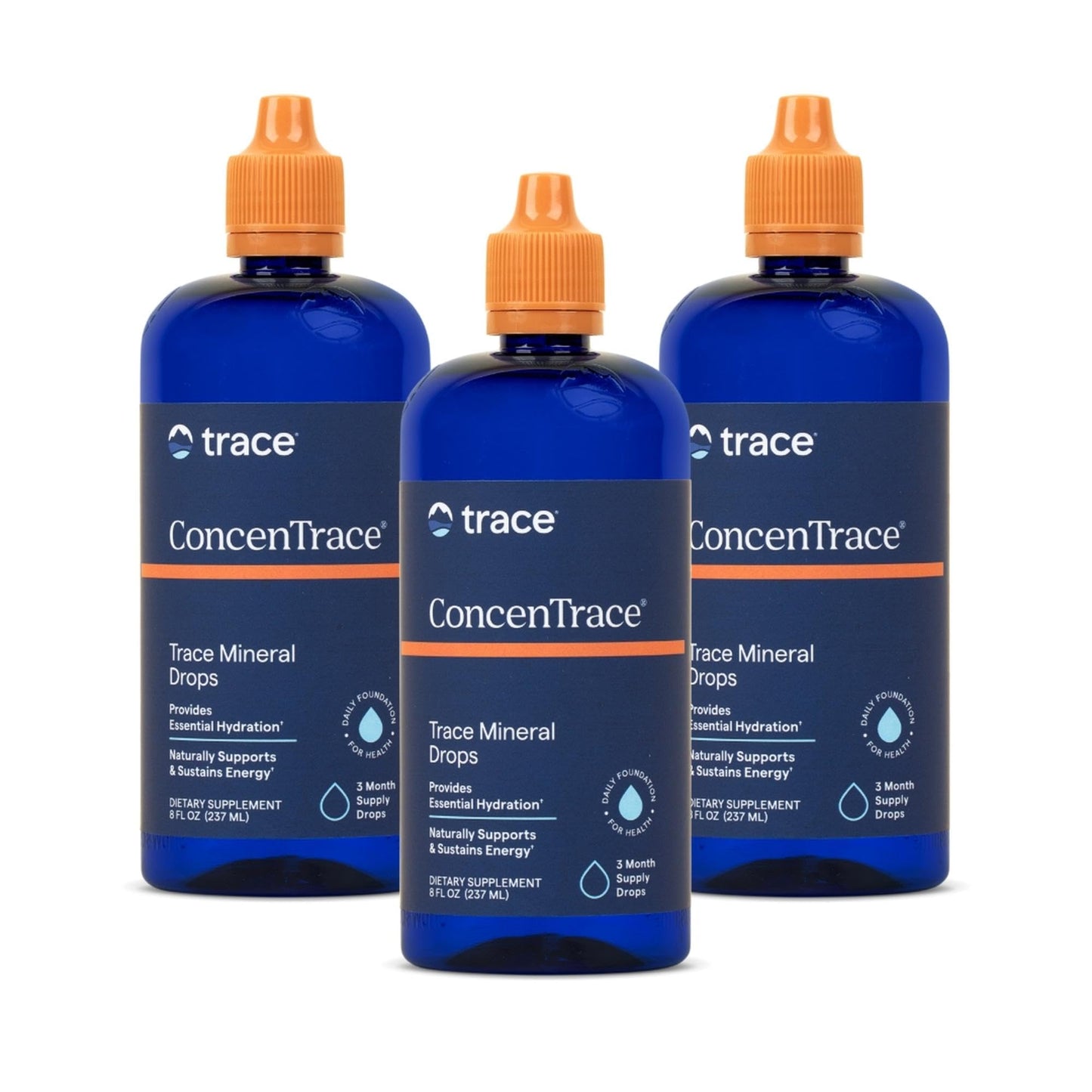Trace Minerals ConcenTrace Trace Mineral Drops | All-Natural Liquid Minerals | Replenishes Electrolytes & Supports Hydration, Energy, Mood, Muscles, Digestion, & Restful Sleep | 8 fl oz (96 Servings) Nirvana Guru