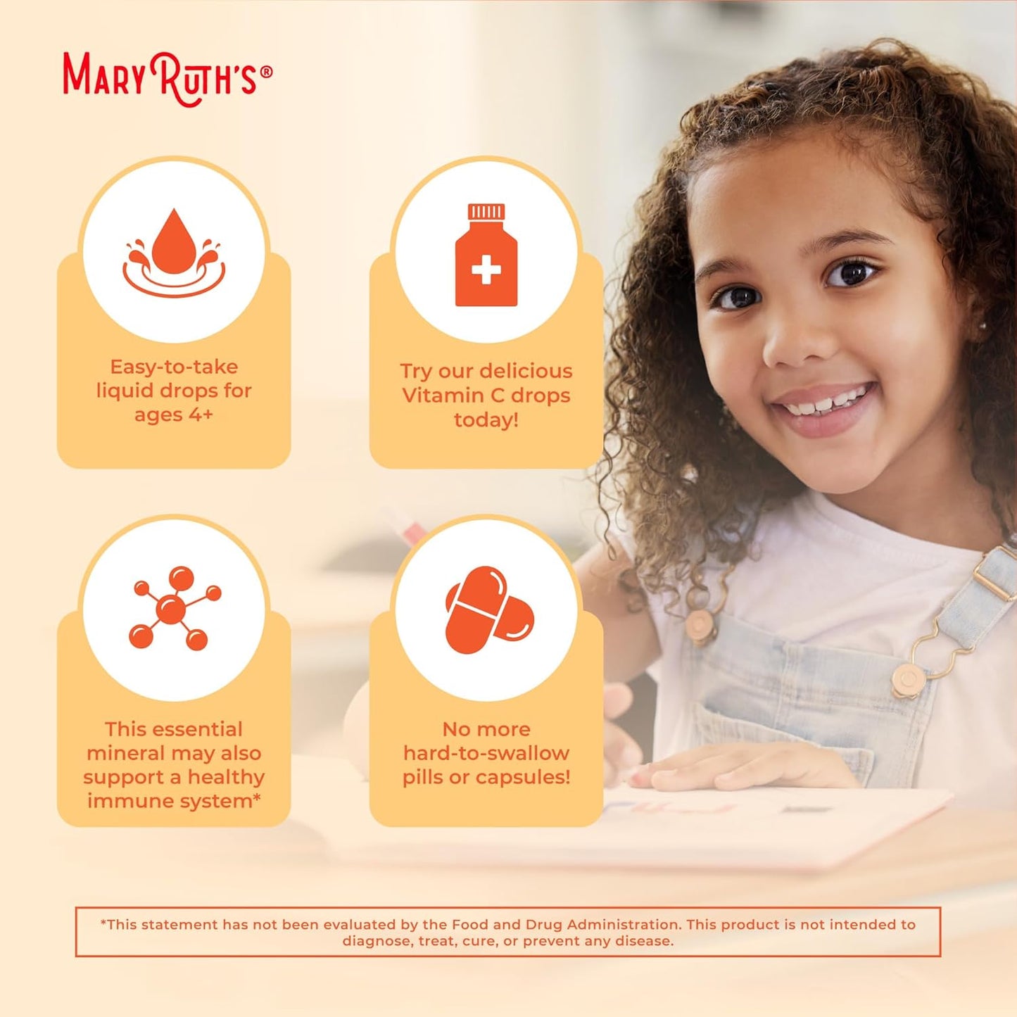 MaryRuth Organics USDA Kids Vitamin C Drops | Vegan Immune Support Supplement for Ages 4-13 | Immune Support & Overall Health | Vitamin C from Organic Acerola Fruit Extract | 2oz - Nirvana Guru