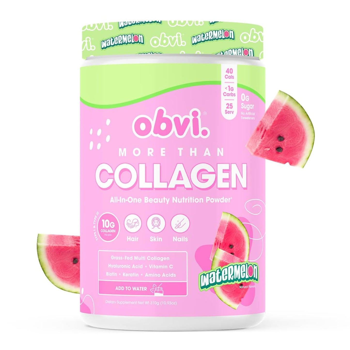 Obvi More Than Collagen Powder | Supports Healthy Hair, Skin, Nails, Joints, Gut | Grass-Fed Multi Collagen Supplement with Hyaluronic Acid, Biotin, Keratin | Cocoa Cereal, 30 Servings - Nirvana Guru