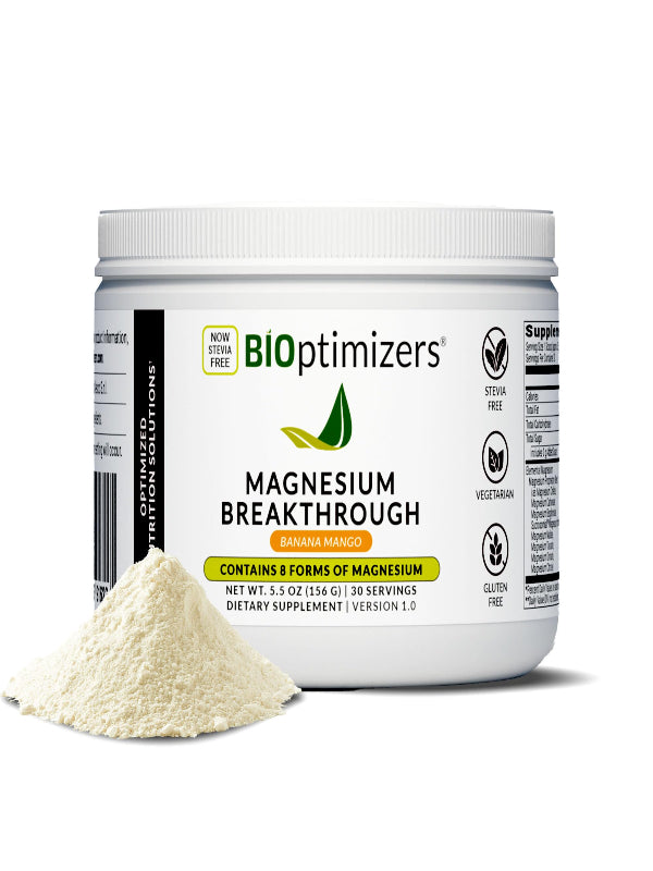 BIOptimizers Magnesium Breakthrough Drink - 8 Forms of Magnesium, Electrolytes, Sleep Health, Stress, Muscle Recovery, Heart Support | Glycinate, Citrate, Malate- Raspberry Lemon Nirvana Guru