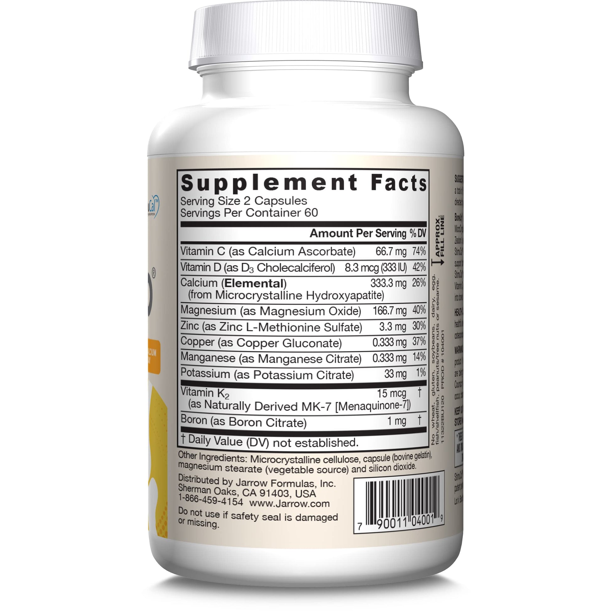 Jarrow Formulas BoneUp for Bone Density - Vitamin D3 and K2, Calcium Support, 360 Capsules, Promotes Skeletal Nutrition, Up to 60 Days Supply - Nirvana Guru